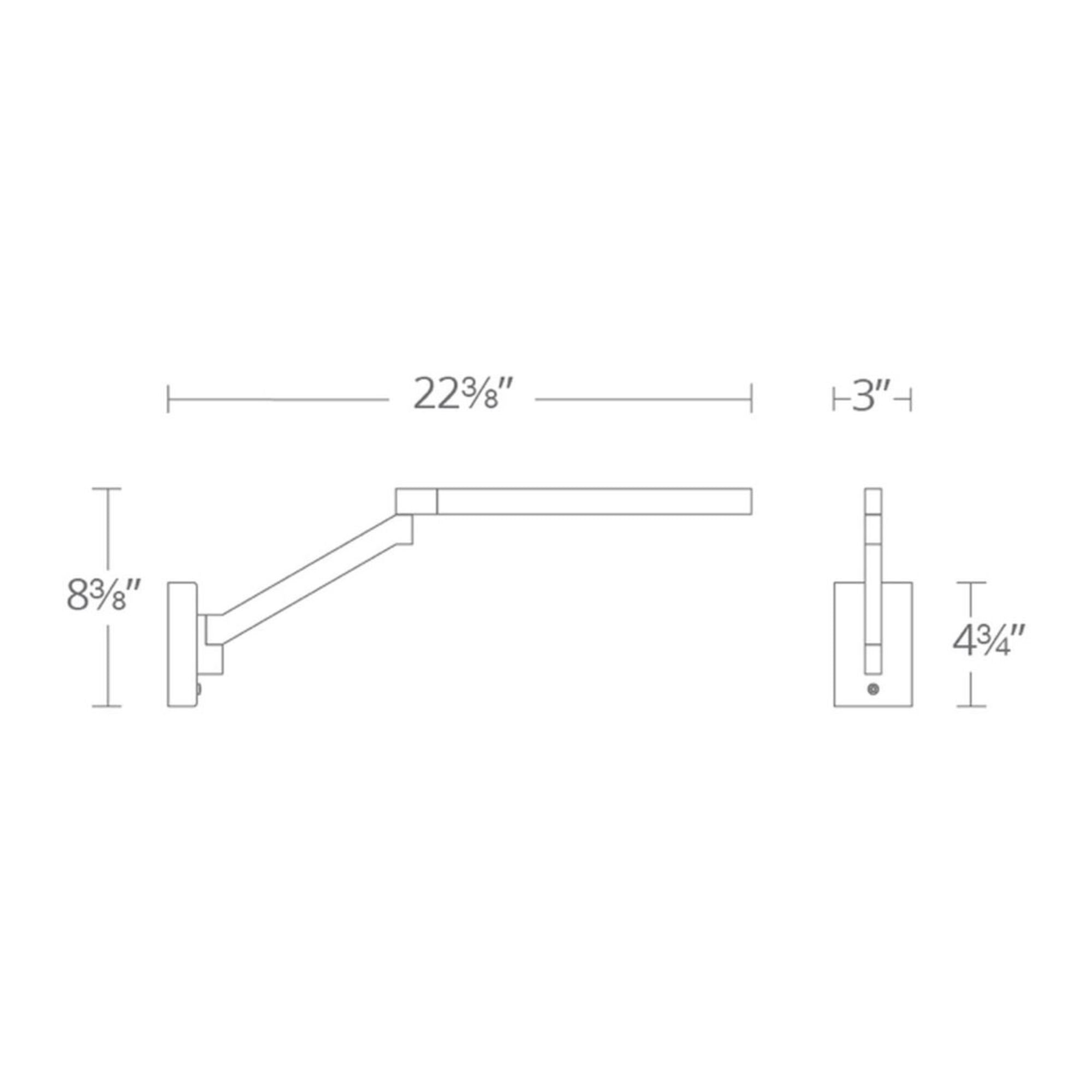 Beam 22" LED Swing Arm Light, Black Finish
