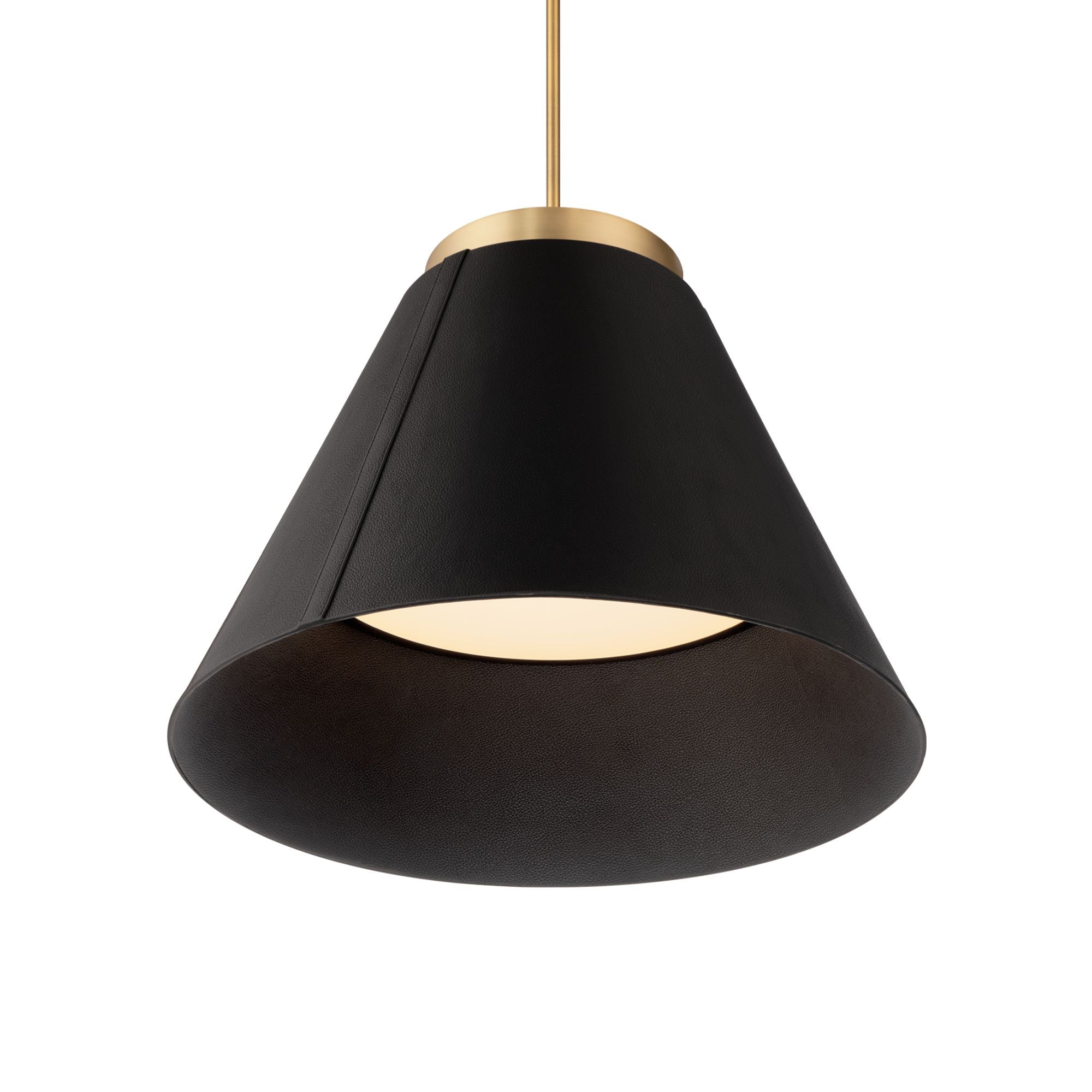 Bentley 24" LED Pendant, Black & Aged Brass Finish
