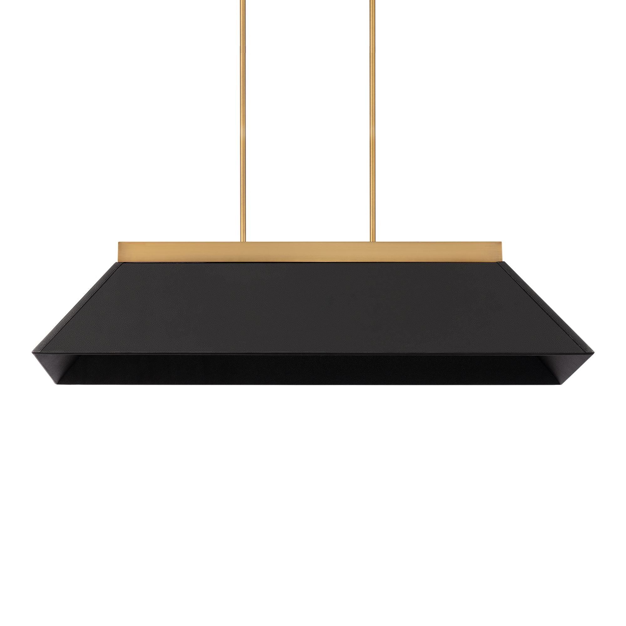Bentley 44" LED Linear Pendant, Black & Aged Brass Finish