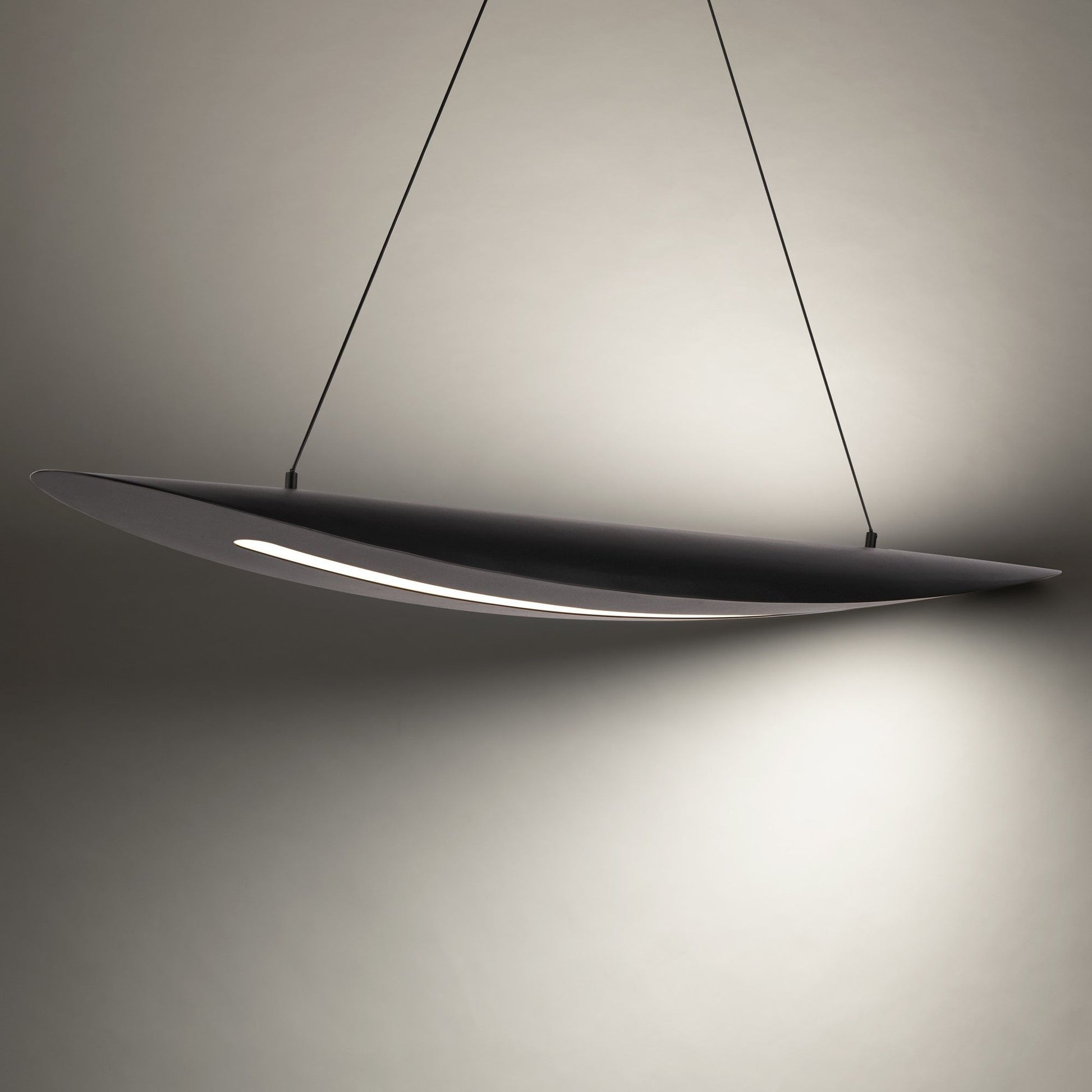 Black Jack 44" LED Linear Pendant, Black Finish - Bees Lighting
