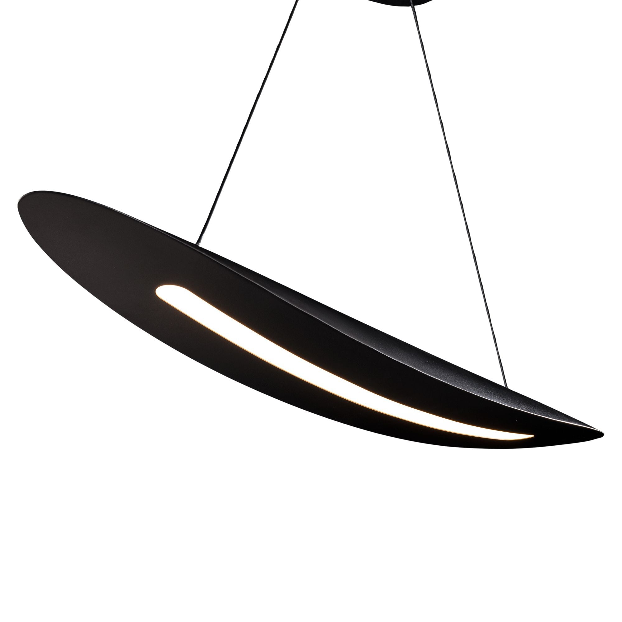 Black Jack 44" LED Linear Pendant, Black Finish - Bees Lighting