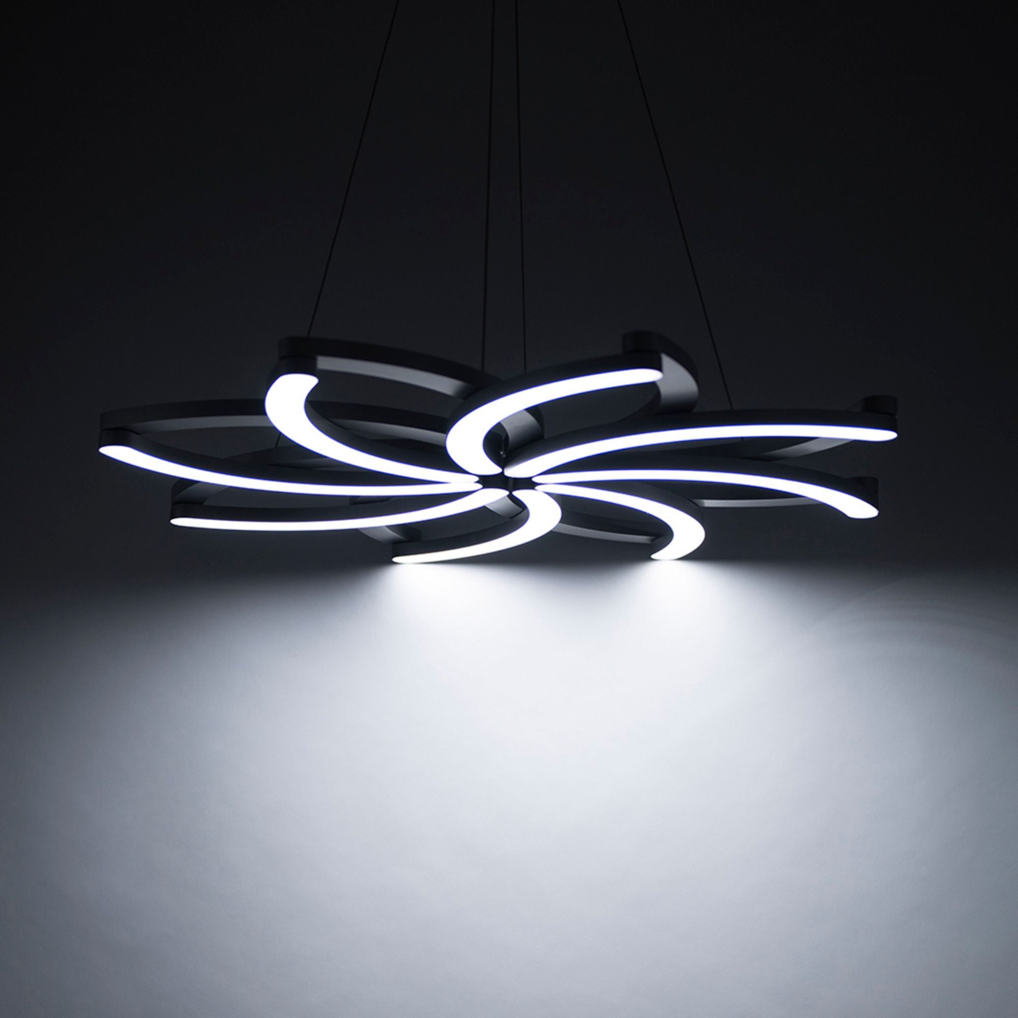 Bloom 32" LED Chandelier, Black Finish - Bees Lighting