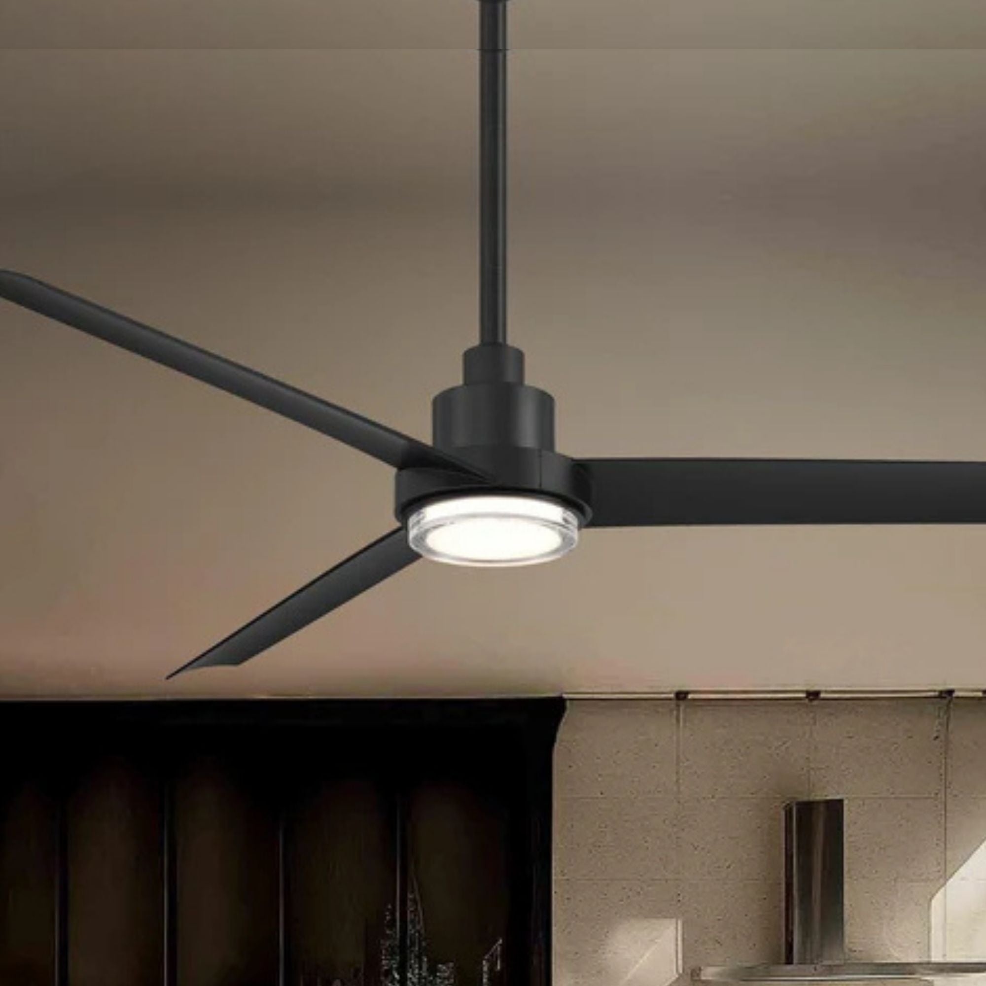 Bolo 56" Matte Black Outdoor CCT LED Smart Ceiling Fan