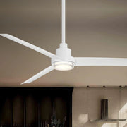 Bolo 56" Matte White Outdoor CCT LED Smart Ceiling Fan