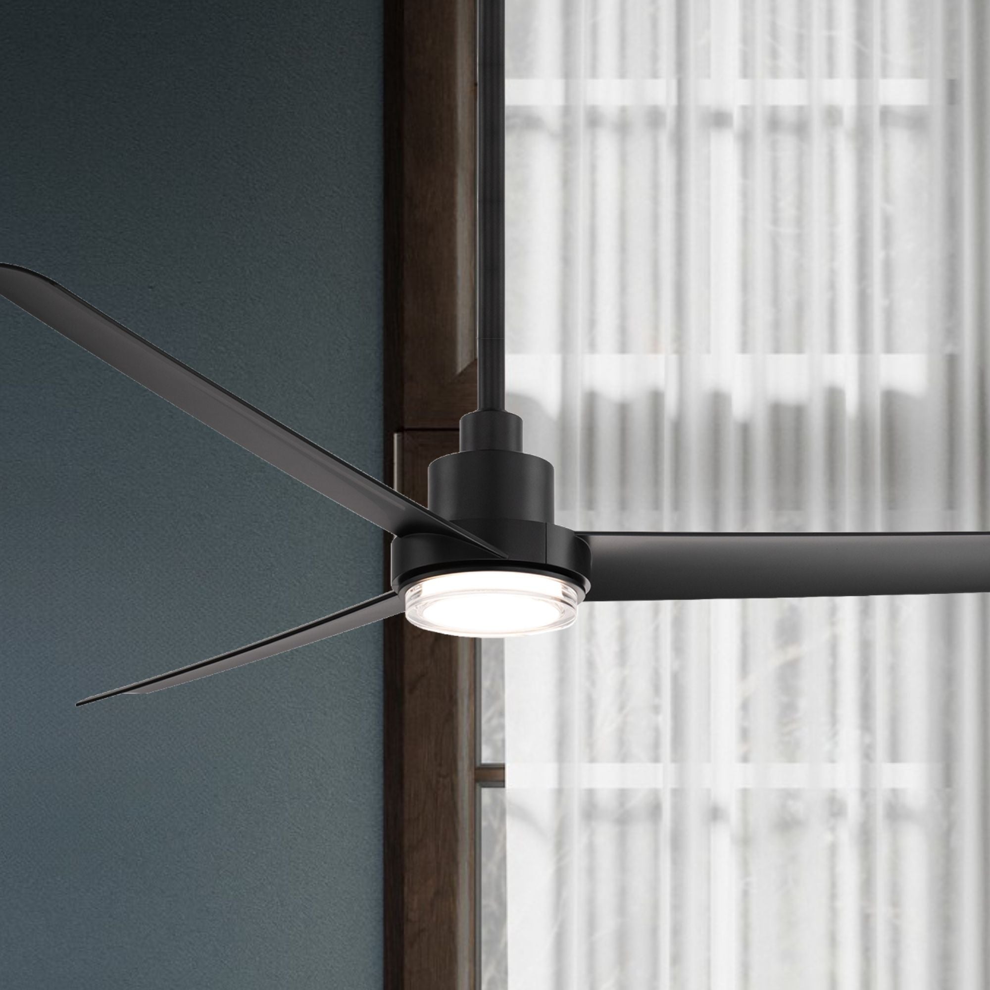 Bolo 62" Matte Black Outdoor CCT LED Smart Ceiling Fan