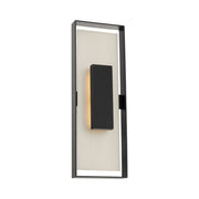 Boxie 22" LED Outdoor Wall Sconce, Black/Brushed Nickel Finish