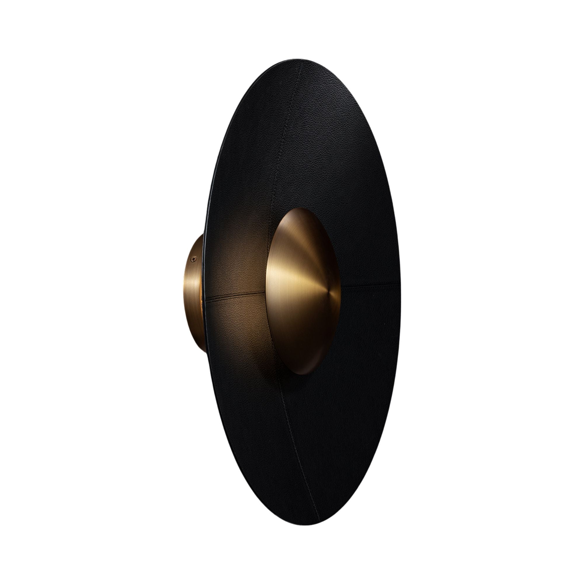Brody 22" LED Flush Mount, Black/Aged Brass Finish