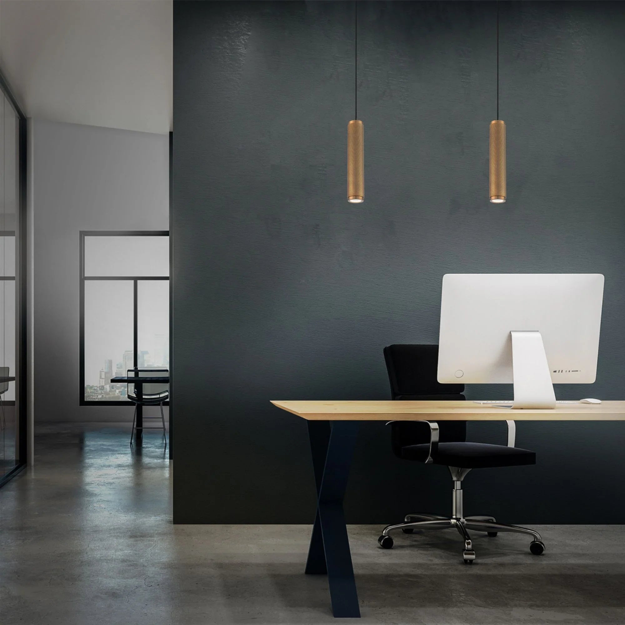 Modern Forms - Burning Man 14" LED Pendant, Aged Brass Finish | Bees Lighting