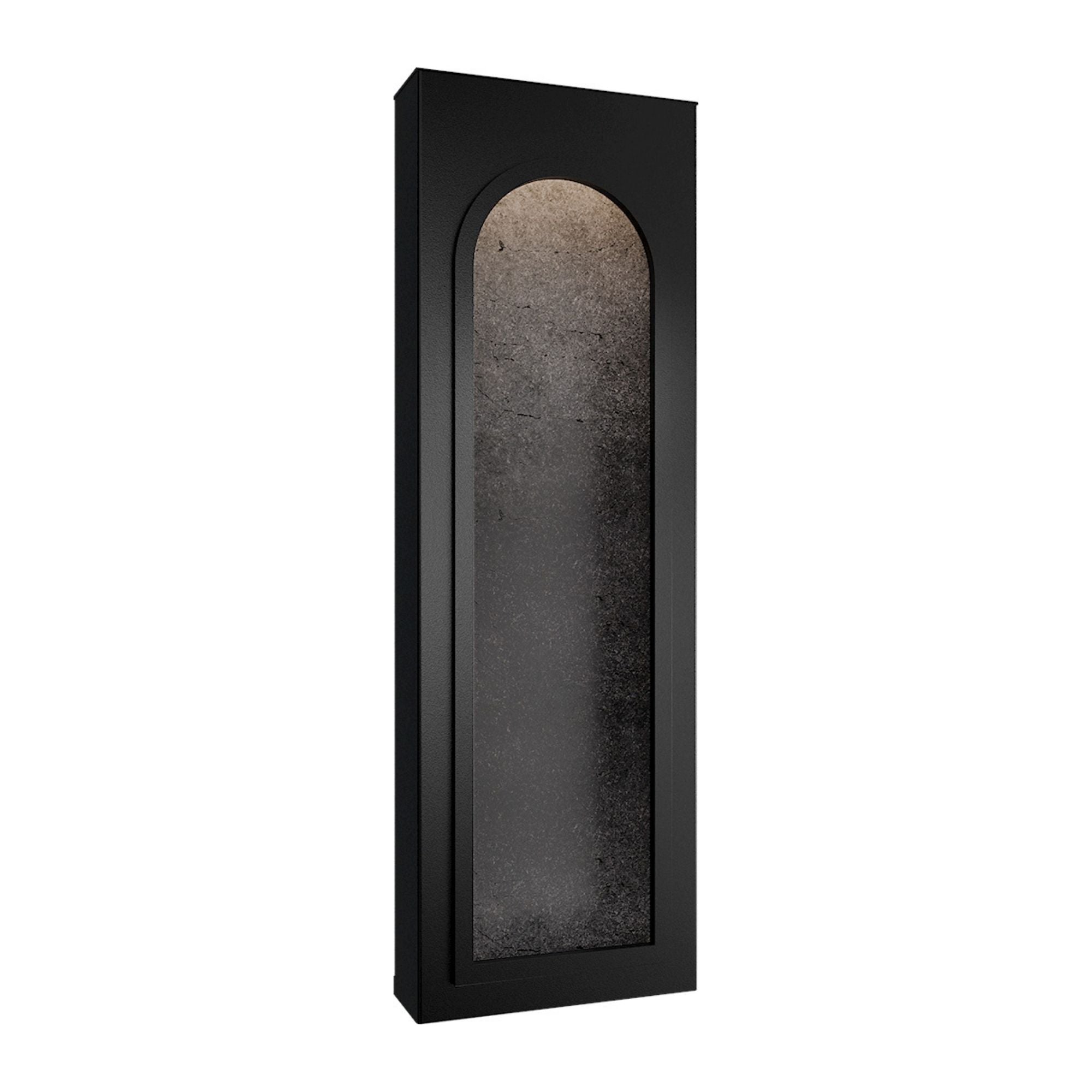 Modern Forms Cadey 19" LED Outdoor Wall Sconce, Basalt Stone/Black Finish