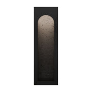 Modern Forms Cadey 24 in. Outdoor Sconce, Basalt Stone & Black with Natural Stone Shade