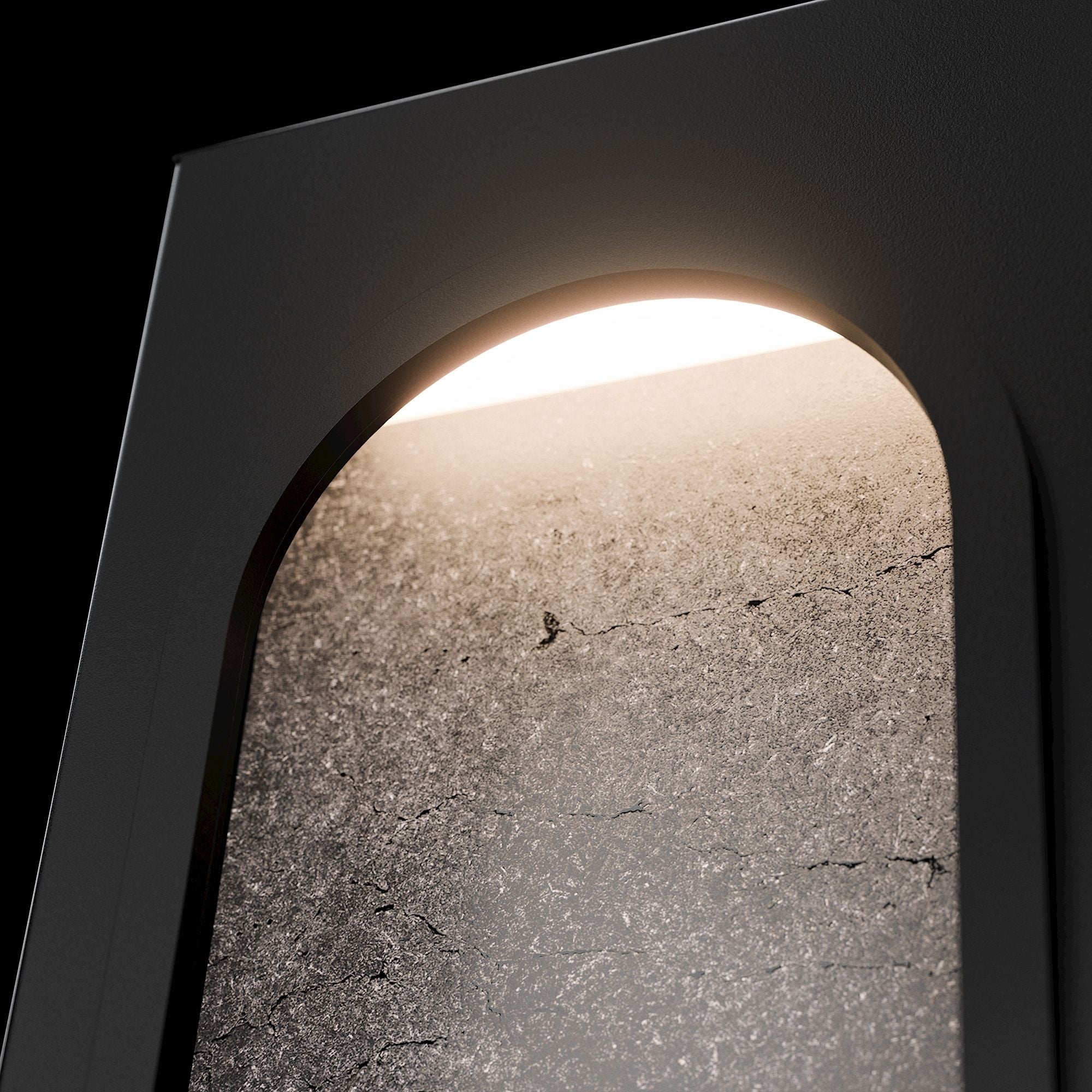 Modern Forms Cadey 24 in. Outdoor Sconce, Basalt Stone & Black with Natural Stone Shade