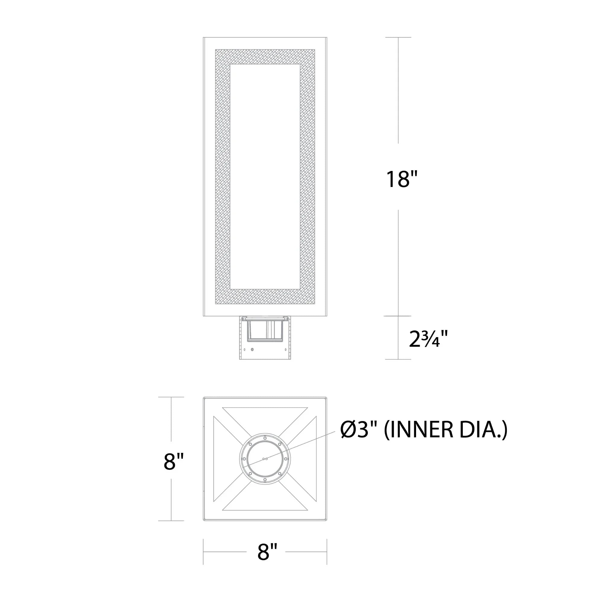 Modern Forms - Cambridge 21" LED Outdoor Post Light, Black Finish | Bees Lighting