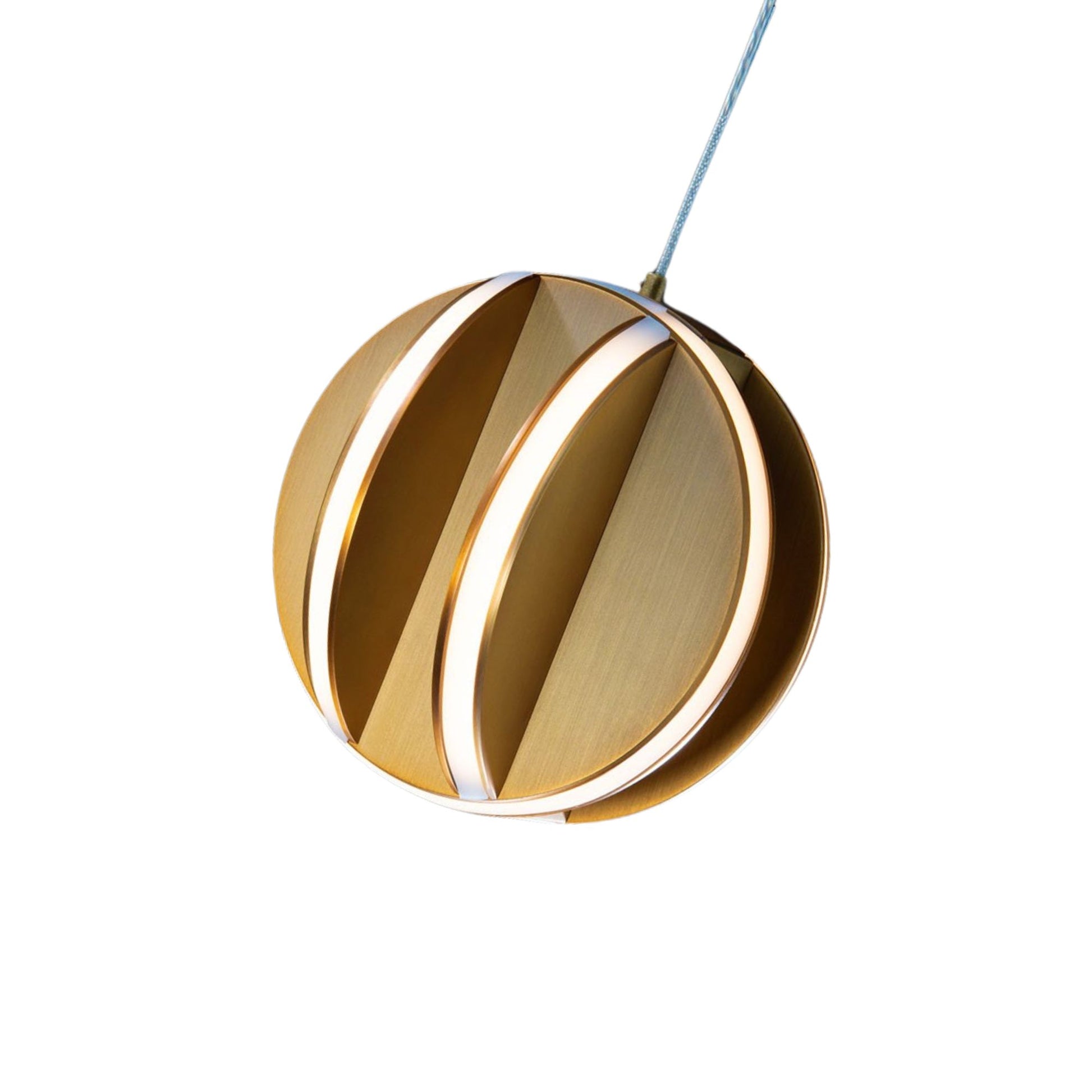 Carillion 6" LED Mini Pendant, Aged Brass Finish - Bees Lighting