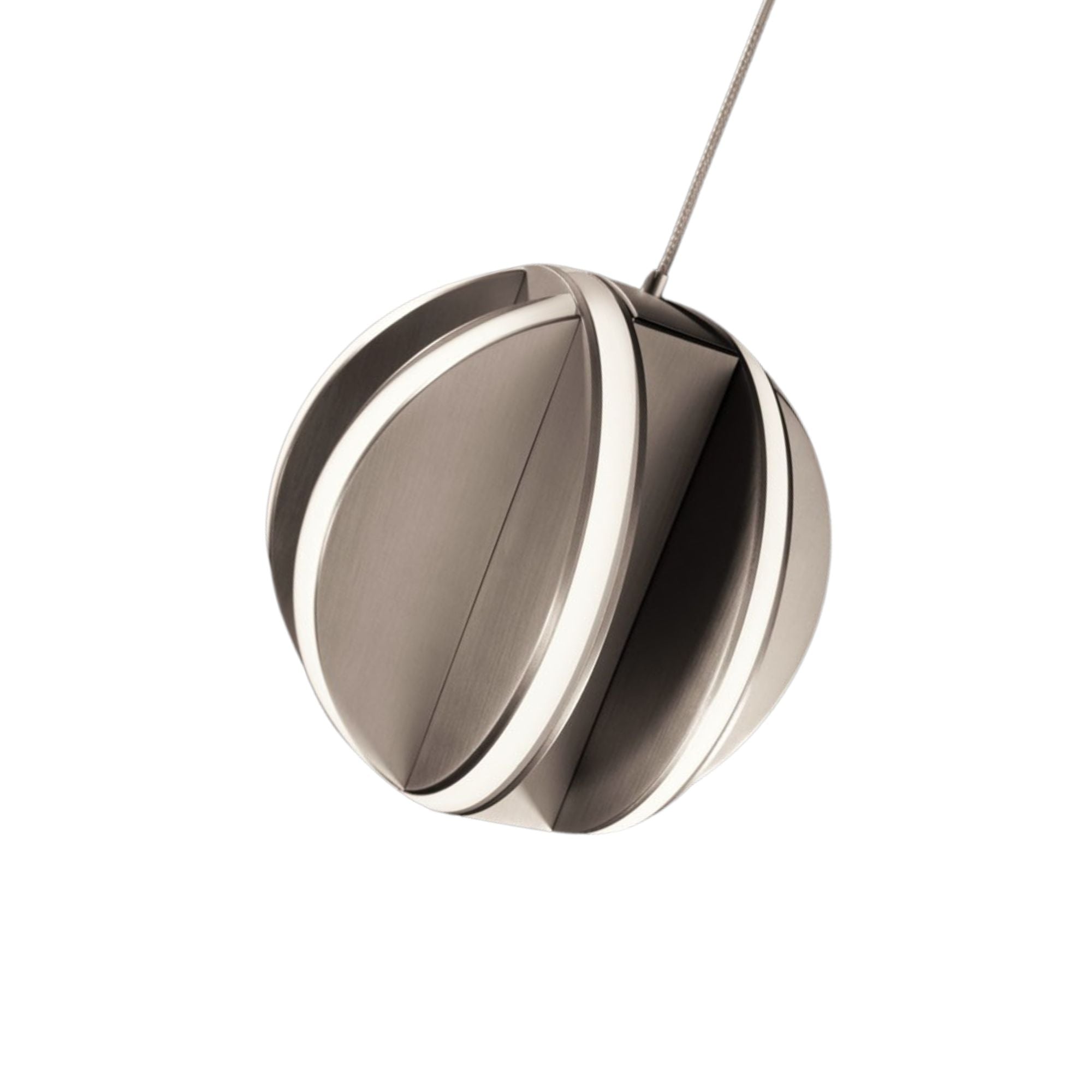 Carillion 6" LED Mini Pendant, Brushed Nickel Finish - Bees Lighting
