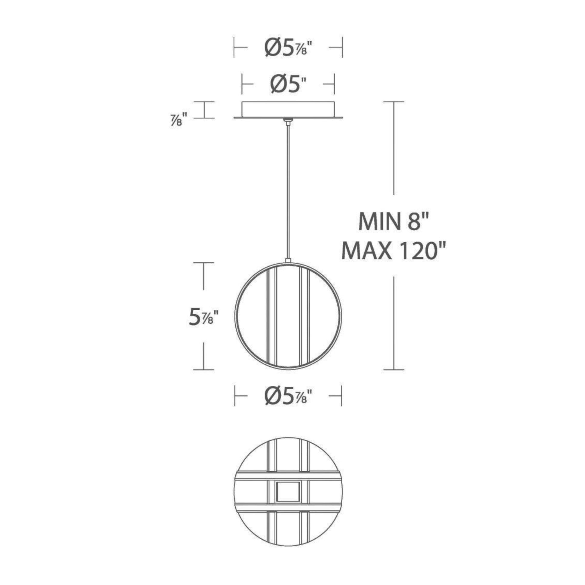 Carillion 6" LED Mini Pendant, Brushed Nickel Finish - Bees Lighting
