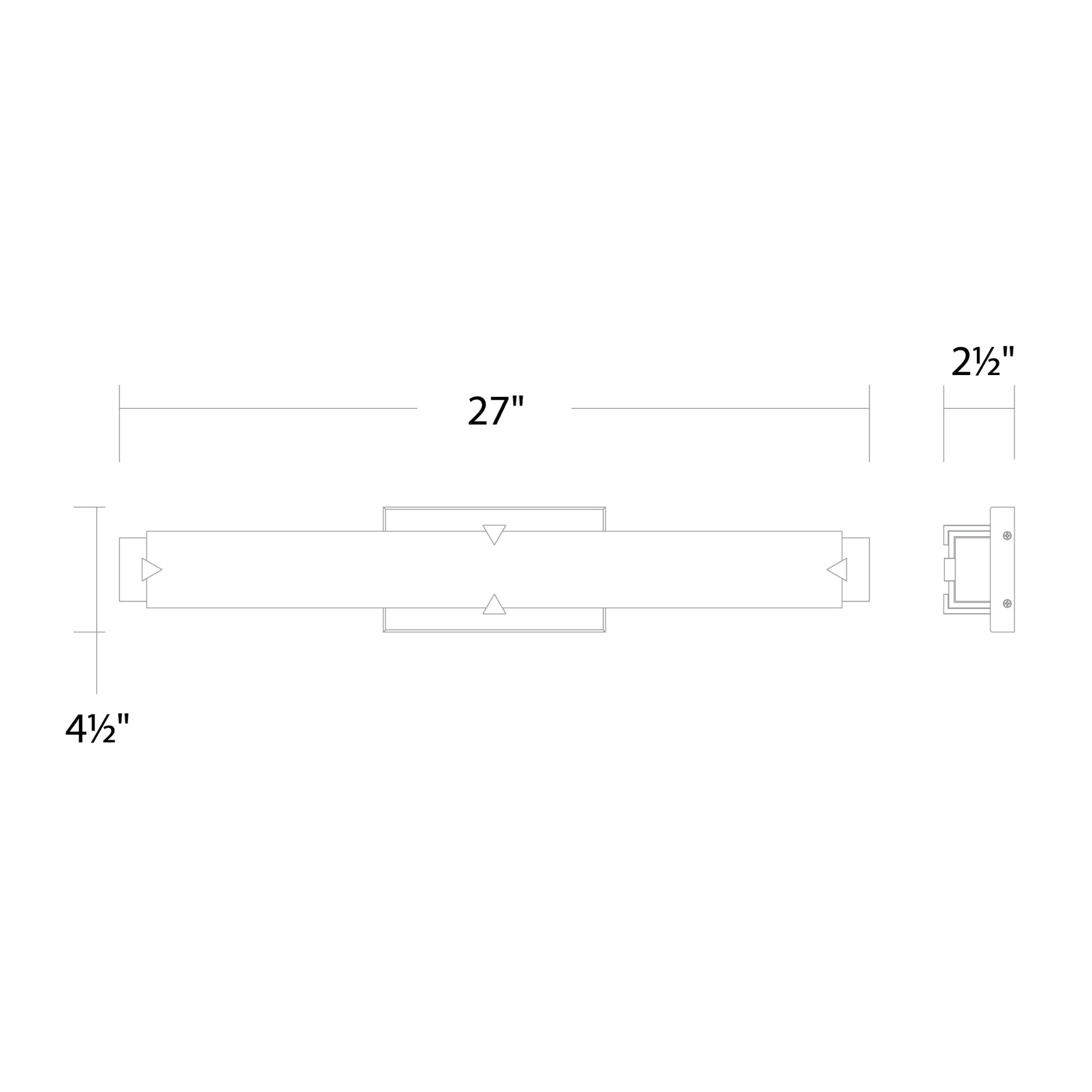 Carlisle 27" LED Wall Sconce, 2700K, Brushed Nickel Finish