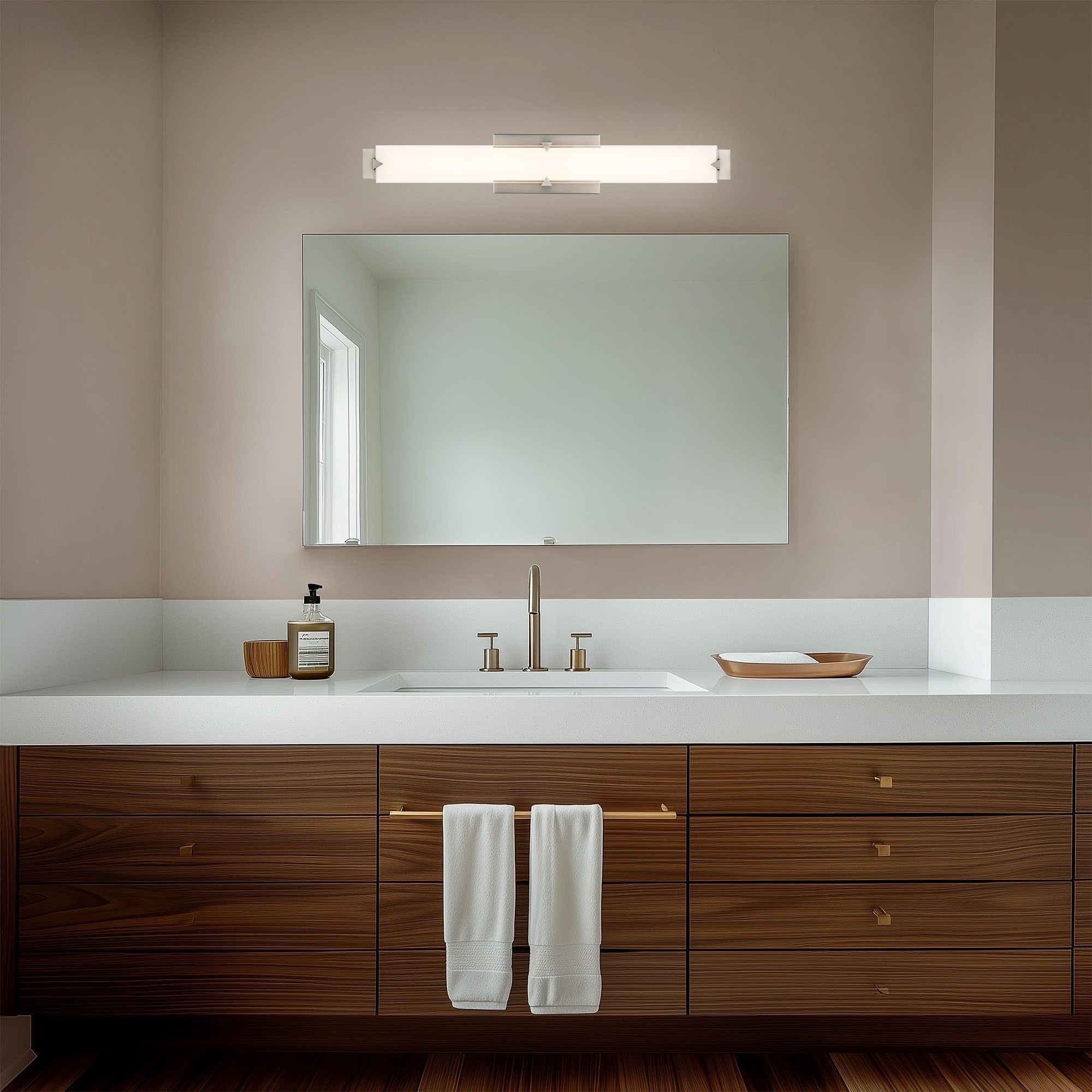 Carlisle 27" LED Wall Sconce, 3500K, Brushed Nickel Finish