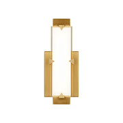 Carlisle 11" LED Wall Sconce, 3000K, Aged Brass Finish