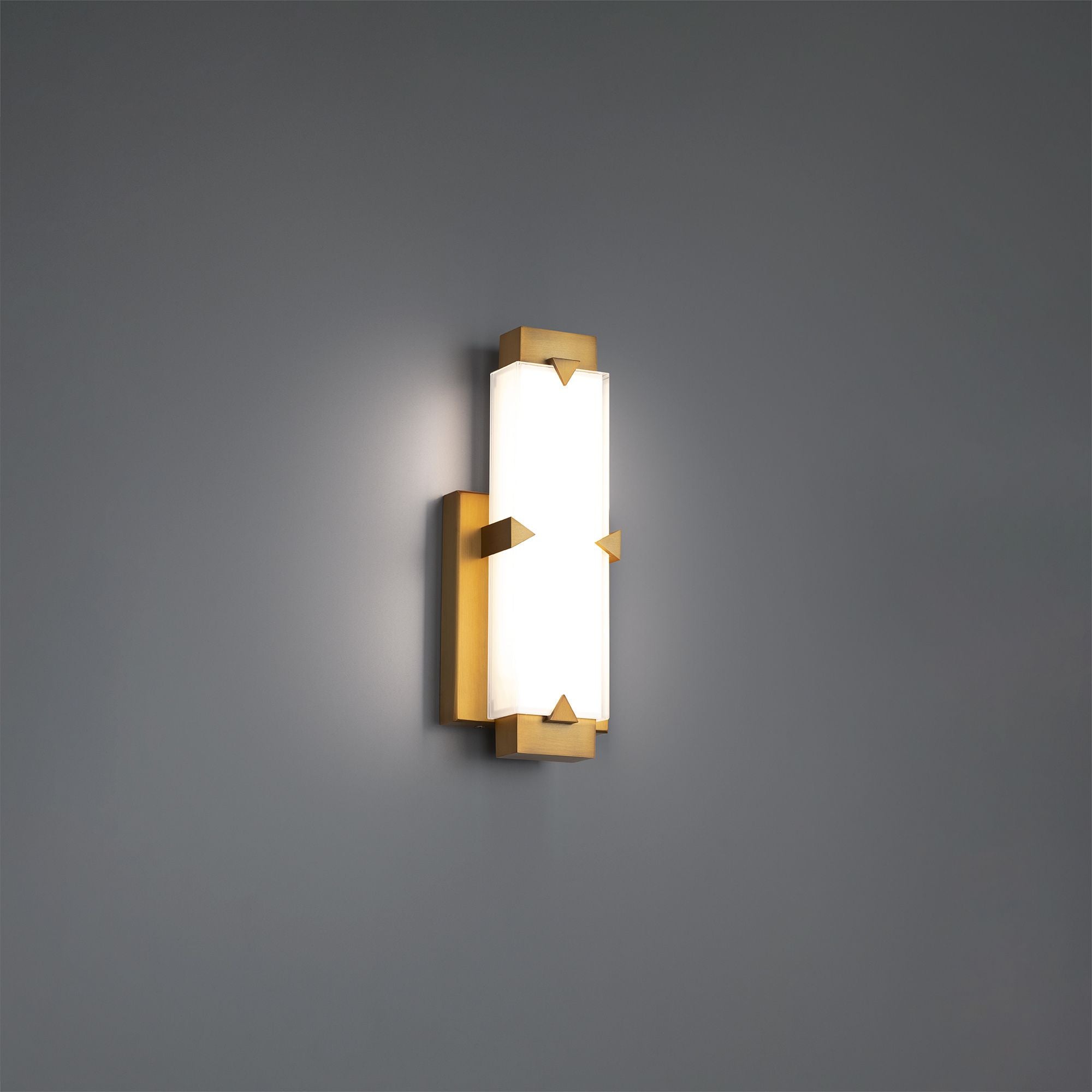 Carlisle 11" LED Wall Sconce, 3000K, Aged Brass Finish