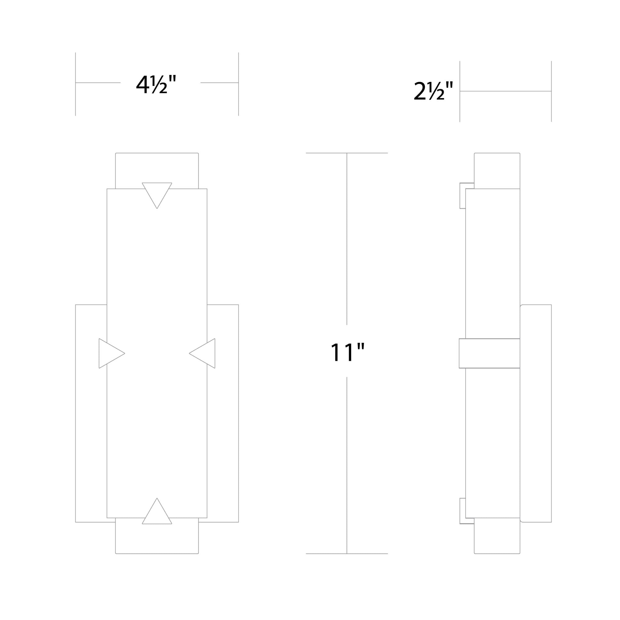 Carlisle 11" LED Wall Sconce, 3000K, Aged Brass Finish