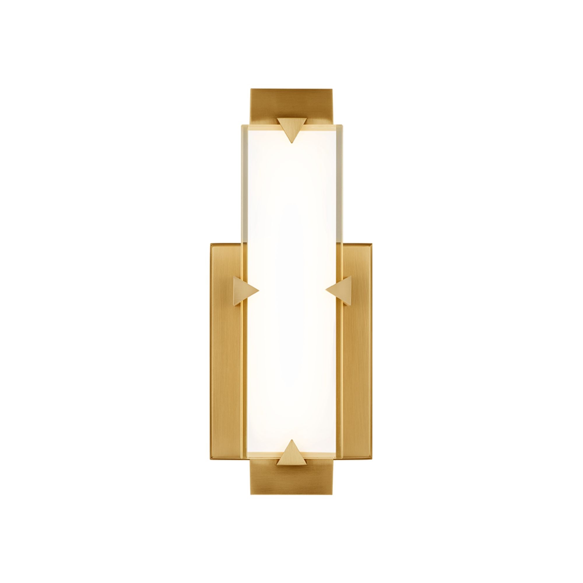 Carlisle 11" LED Wall Sconce, 3500K, Aged Brass Finish