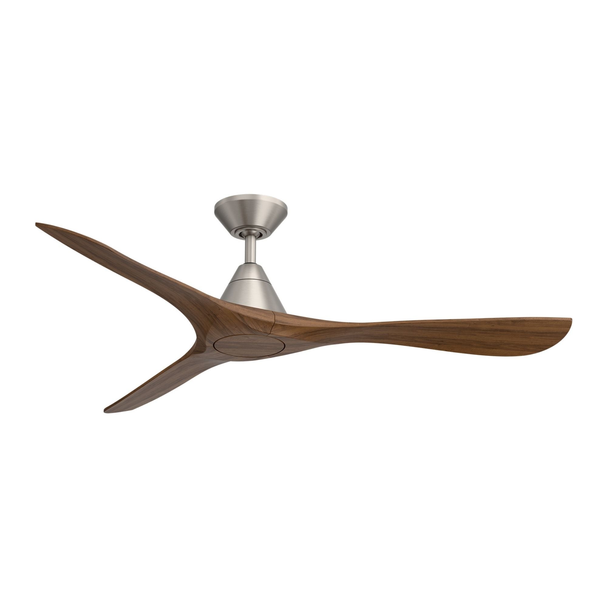 Modern Forms Carve 60" Smart Ceiling Fan, Antique Nickel with Distressed Koa Blades