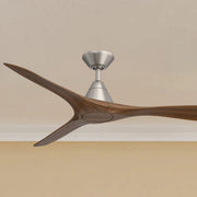 Modern Forms Carve 60" Smart Ceiling Fan, Antique Nickel with Distressed Koa Blades