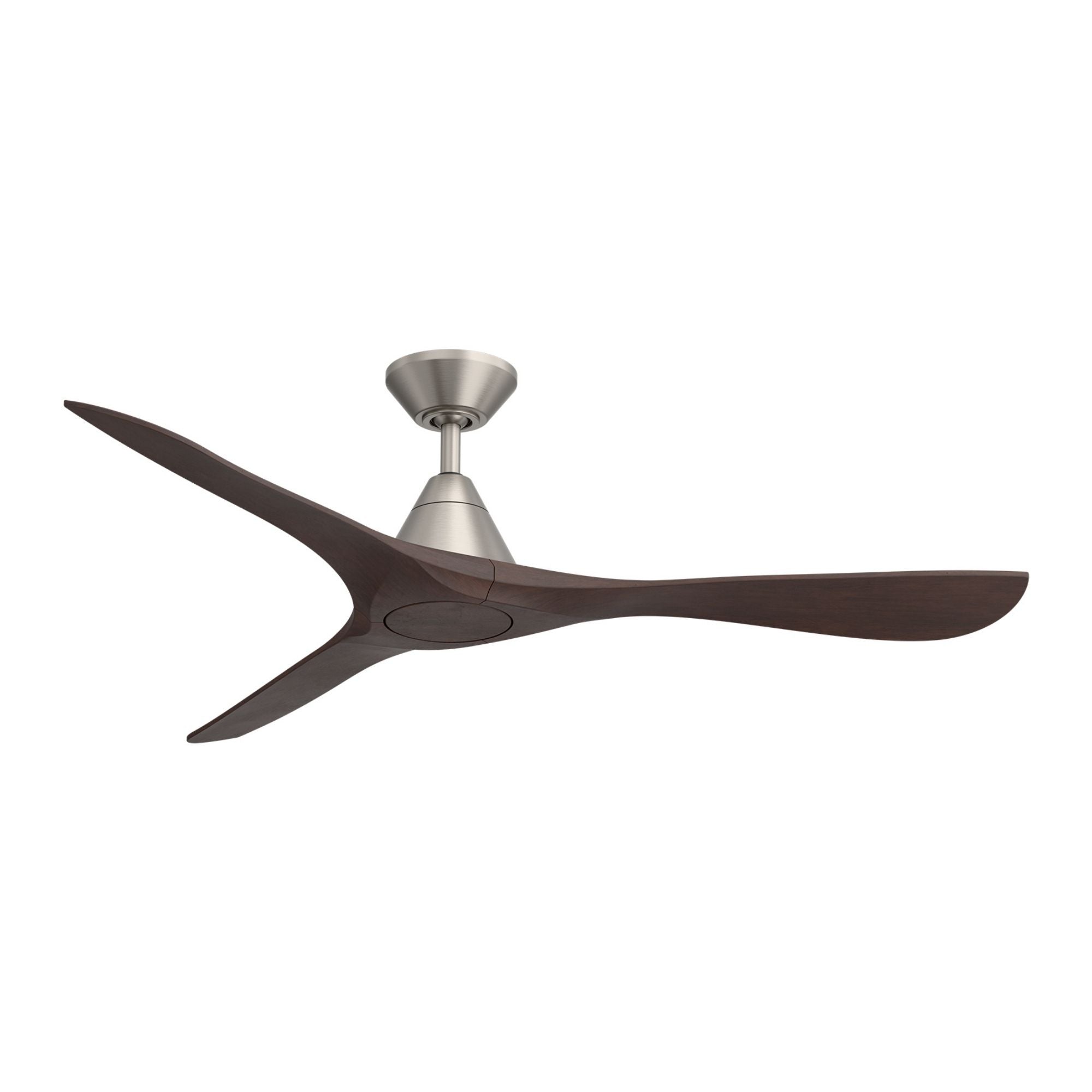 Modern Forms Carve 60" Smart Ceiling Fan, Antique Nickel with Dark Walnut Blades