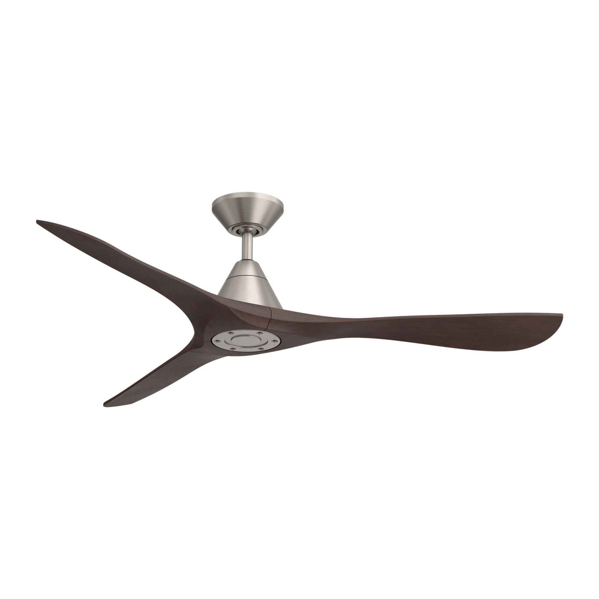 Modern Forms Carve 60" Smart Ceiling Fan, Antique Nickel with Dark Walnut Blades