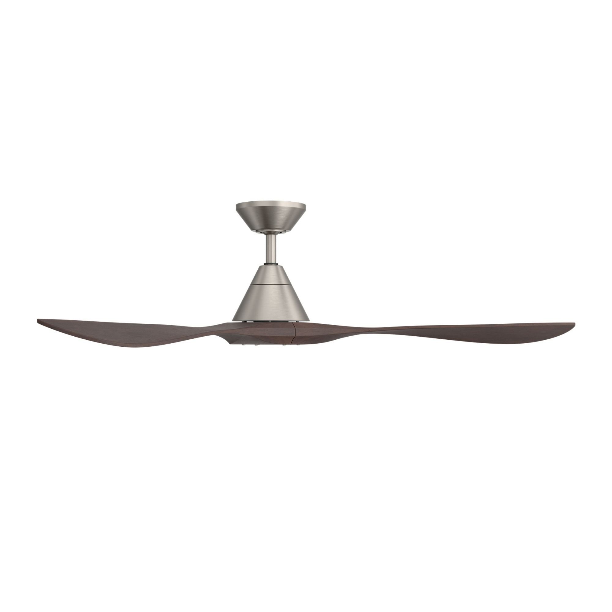 Modern Forms Carve 60" Smart Ceiling Fan, Antique Nickel with Dark Walnut Blades