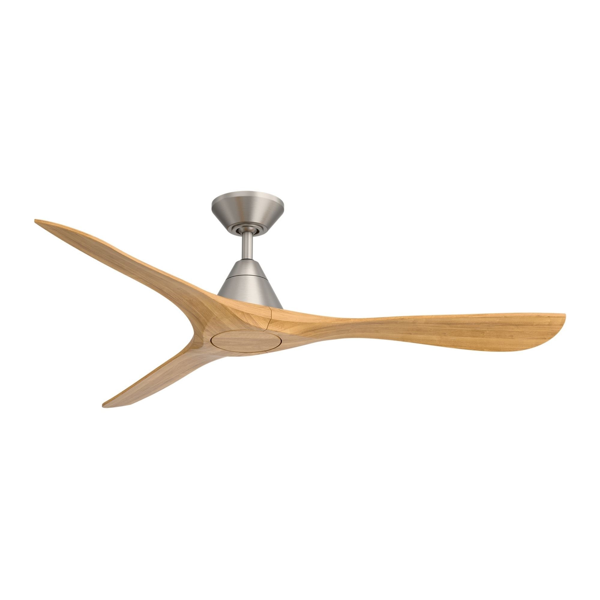 Modern Forms Carve 60" Smart Ceiling Fan, Antique Nickel with Honey Oak Blades
