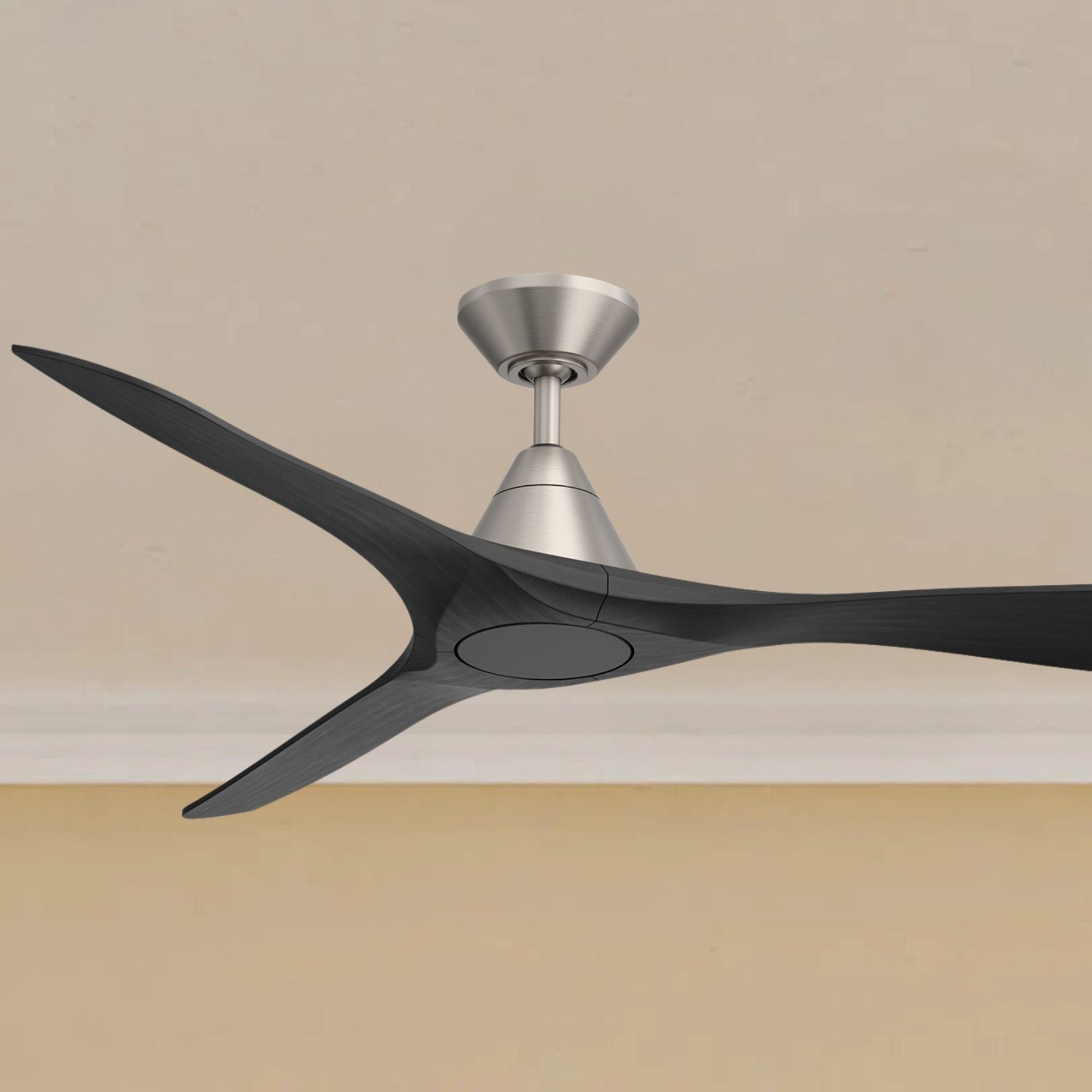 Modern Forms Carve 60" Smart Ceiling Fan, Antique Nickel with Matte Black Blades