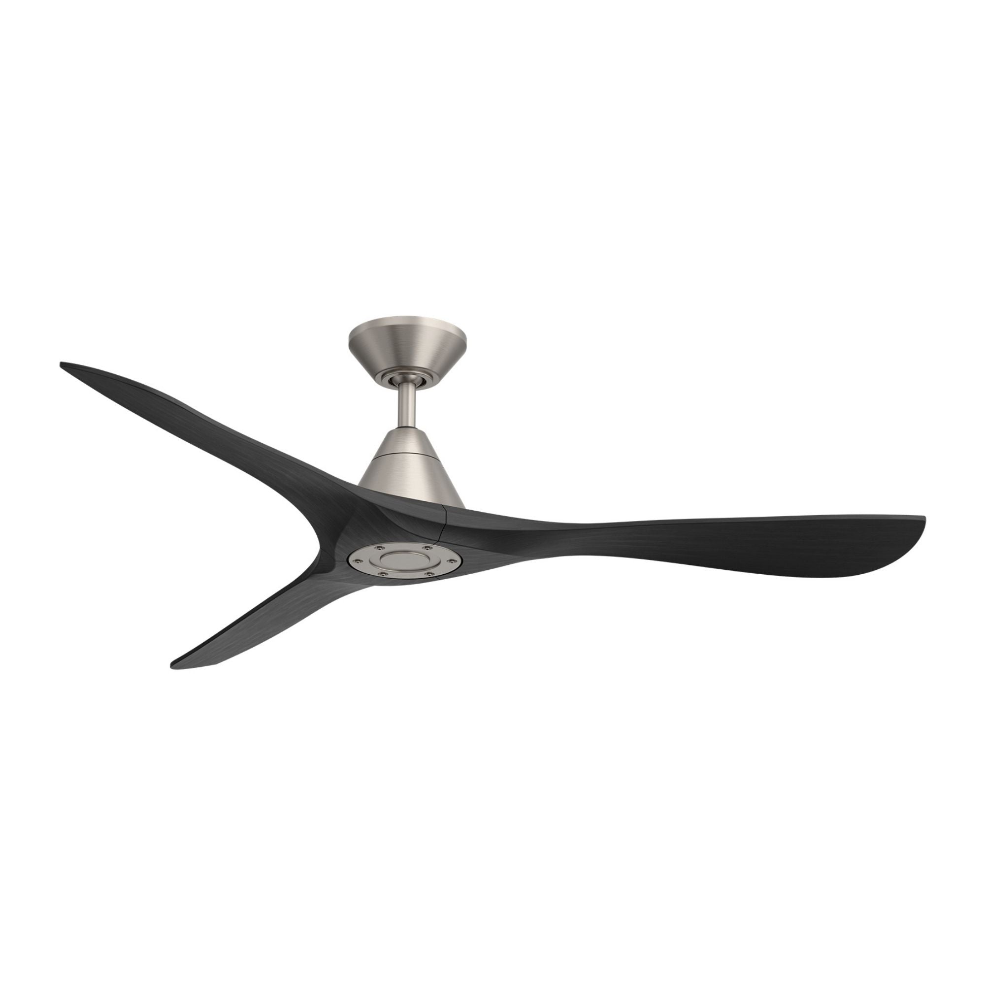 Modern Forms Carve 60" Smart Ceiling Fan, Antique Nickel with Matte Black Blades
