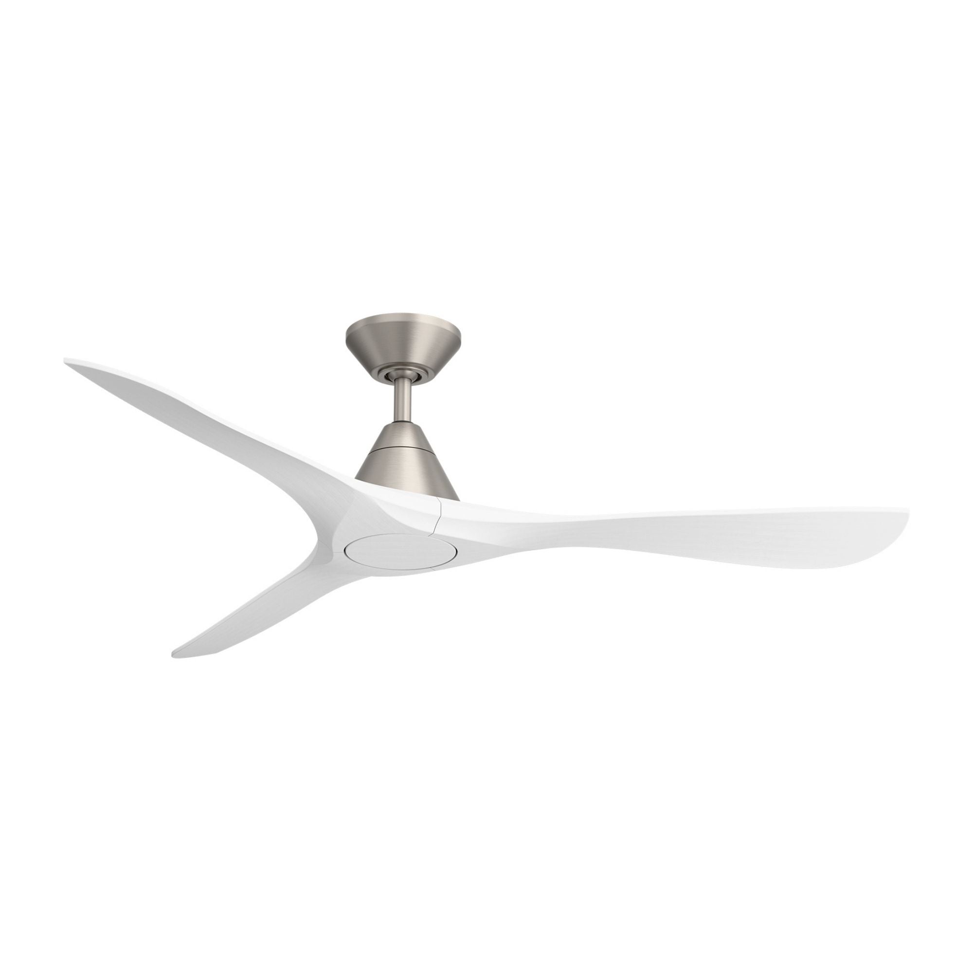 Modern Forms Carve 60" Smart Ceiling Fan, Antique Nickel with Matte White Blades