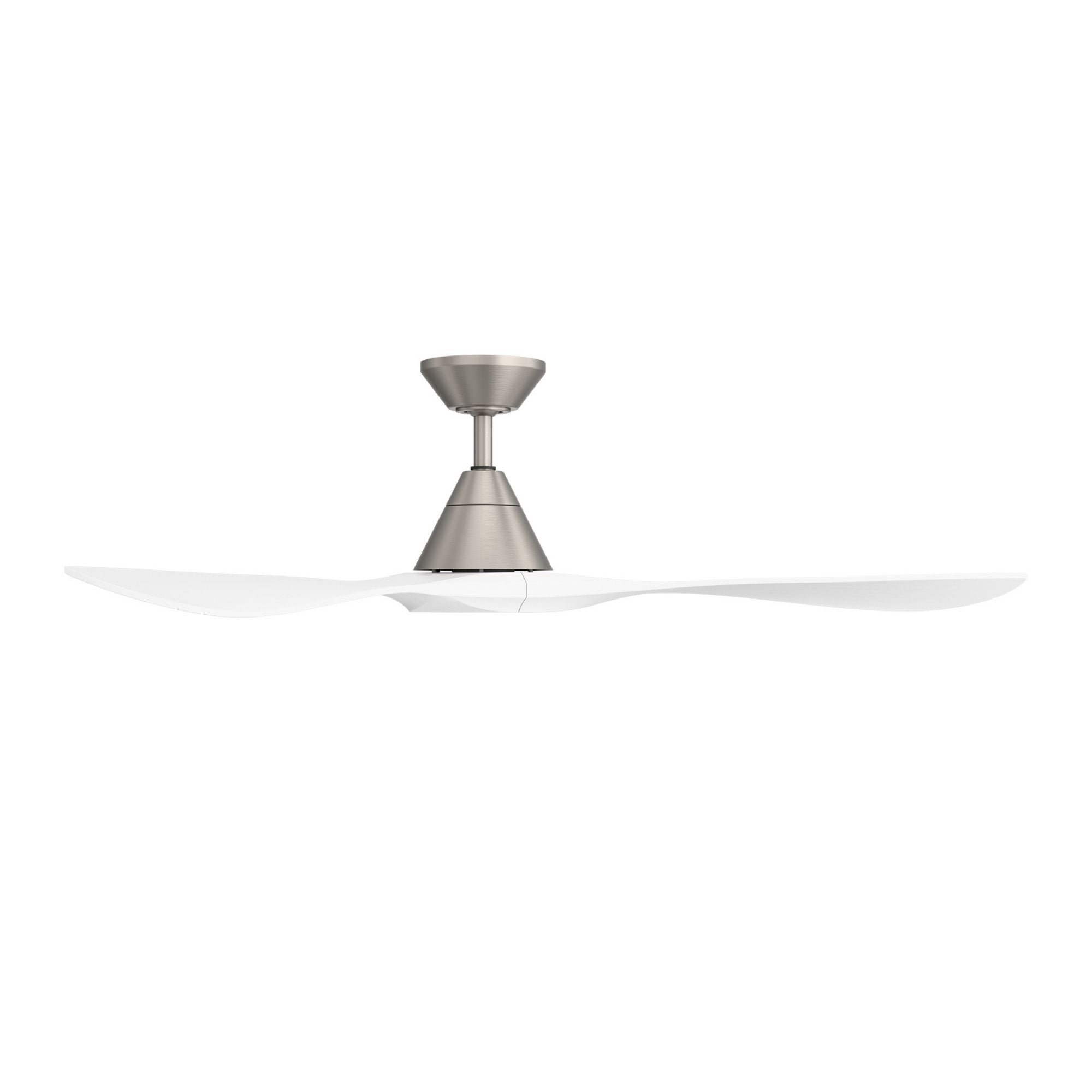 Modern Forms Carve 60" Smart Ceiling Fan, Antique Nickel with Matte White Blades