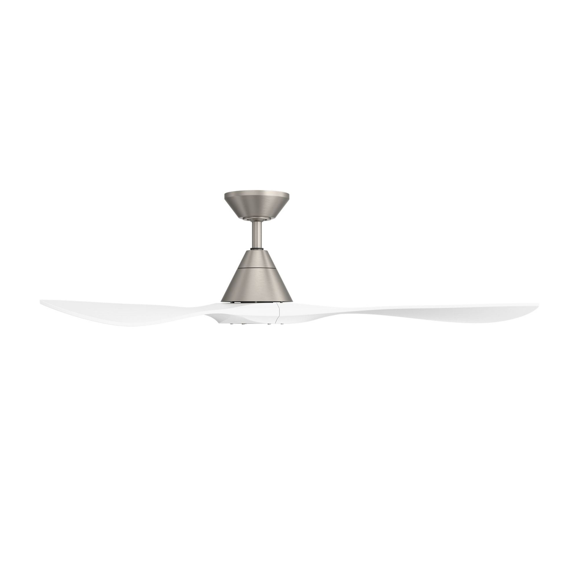 Modern Forms Carve 60" Smart Ceiling Fan, Antique Nickel with Matte White Blades