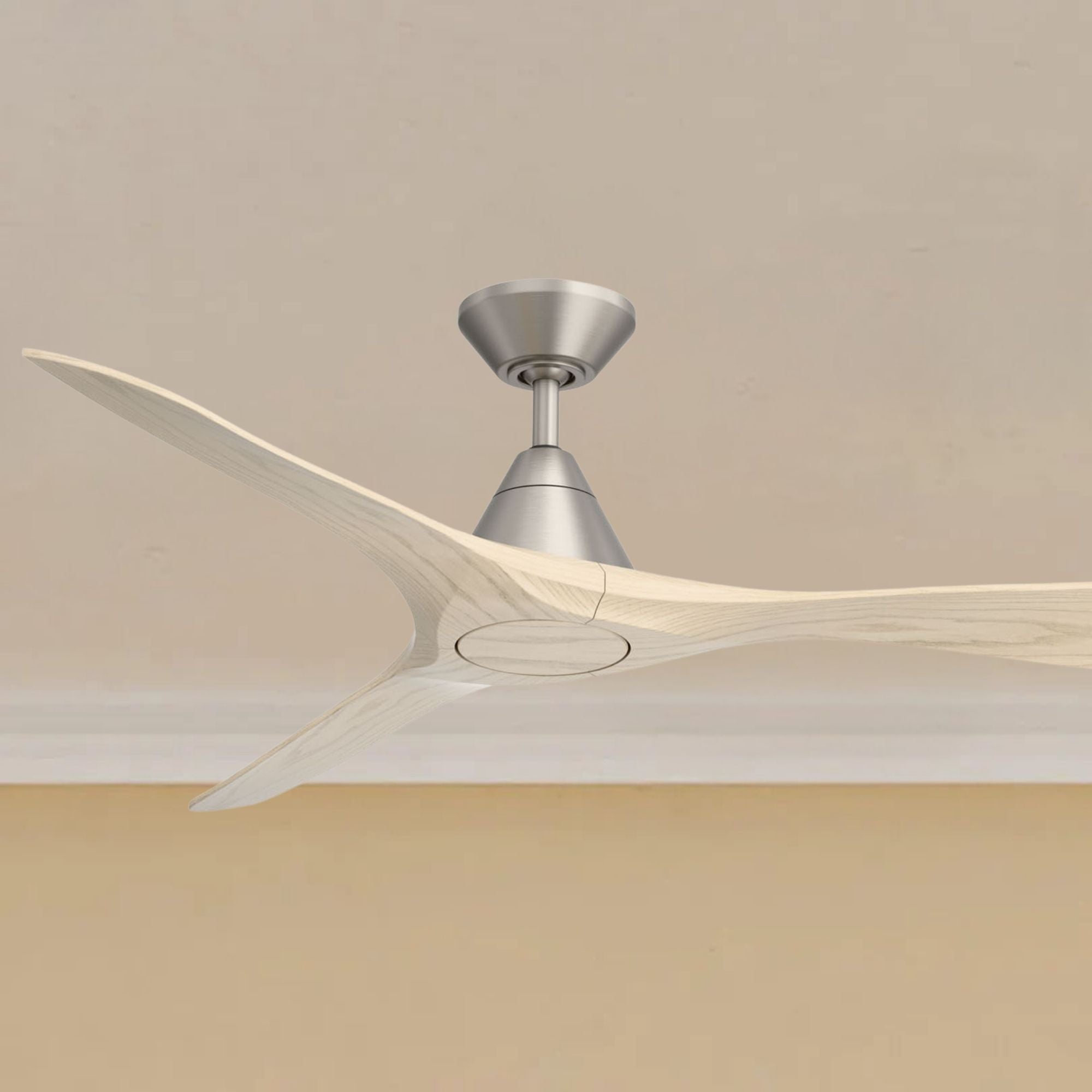 Modern Forms Carve 60" Smart Ceiling Fan, Antique Nickel with White Oak Blades