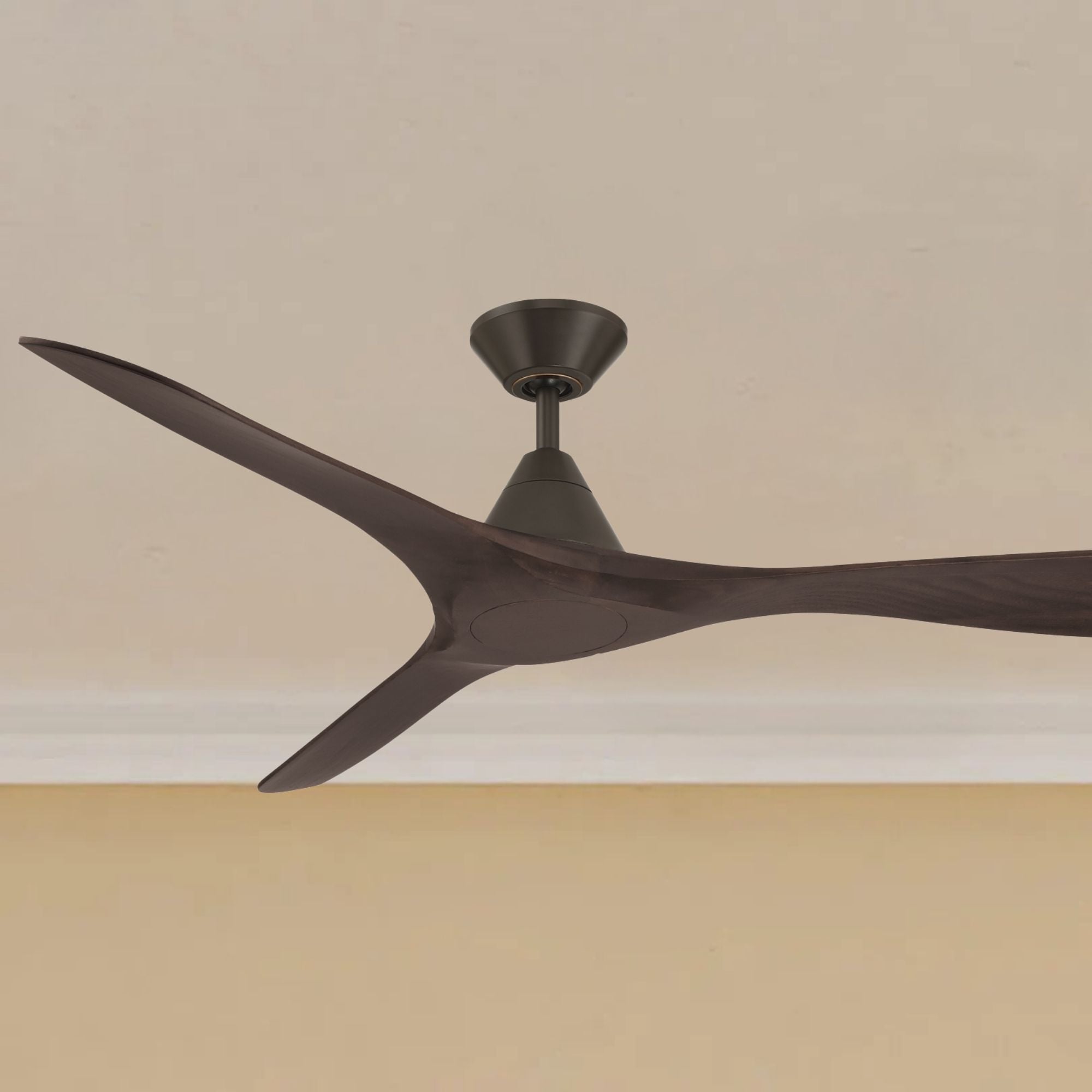Carve 60" Smart Ceiling Fan, Bronze with Dark Walnut Blades