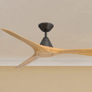 Modern Forms Carve 60" Smart Ceiling Fan, Bronze with Honey Oak Blades
