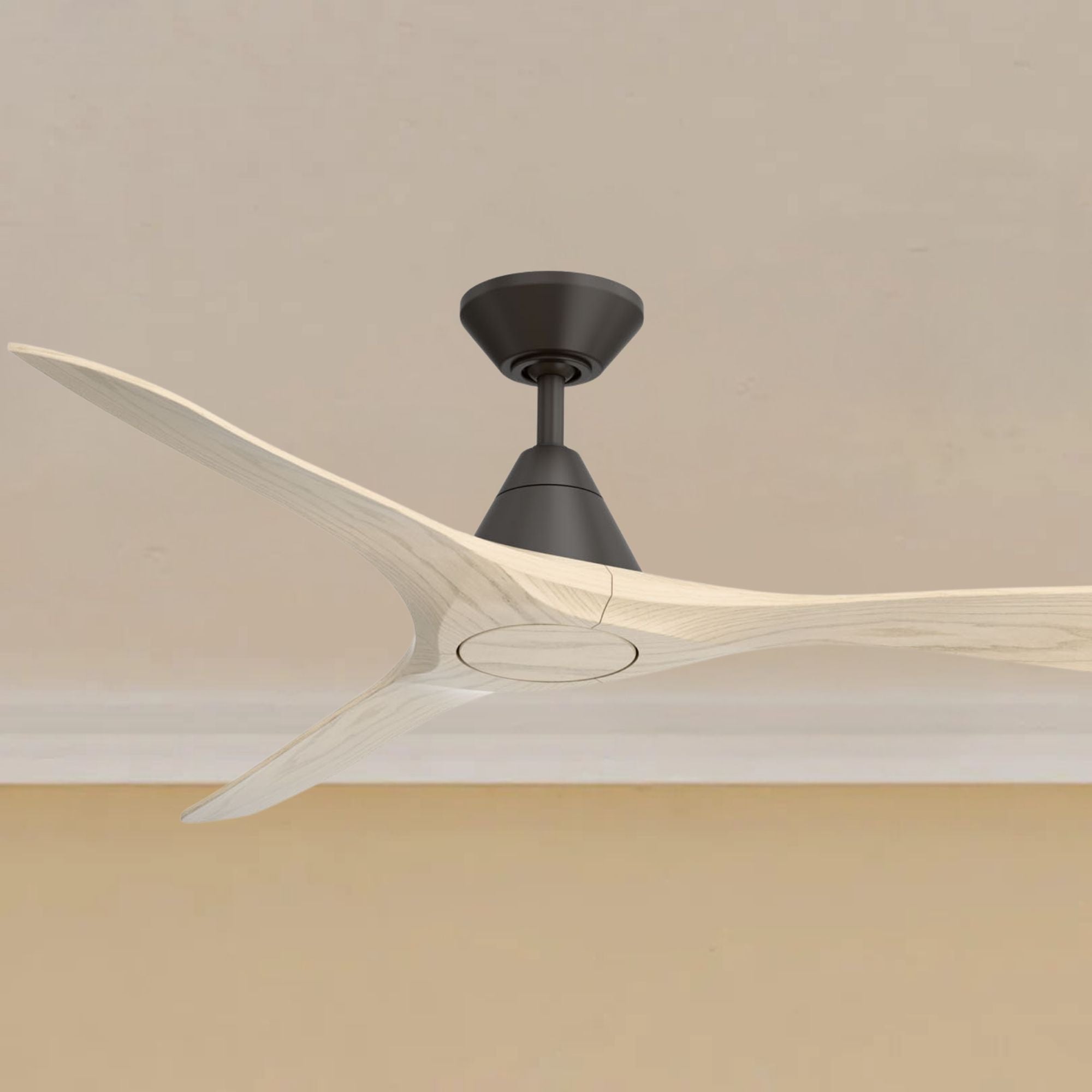 Modern Forms Carve 60" Smart Ceiling Fan, Bronze with White Oak Blades