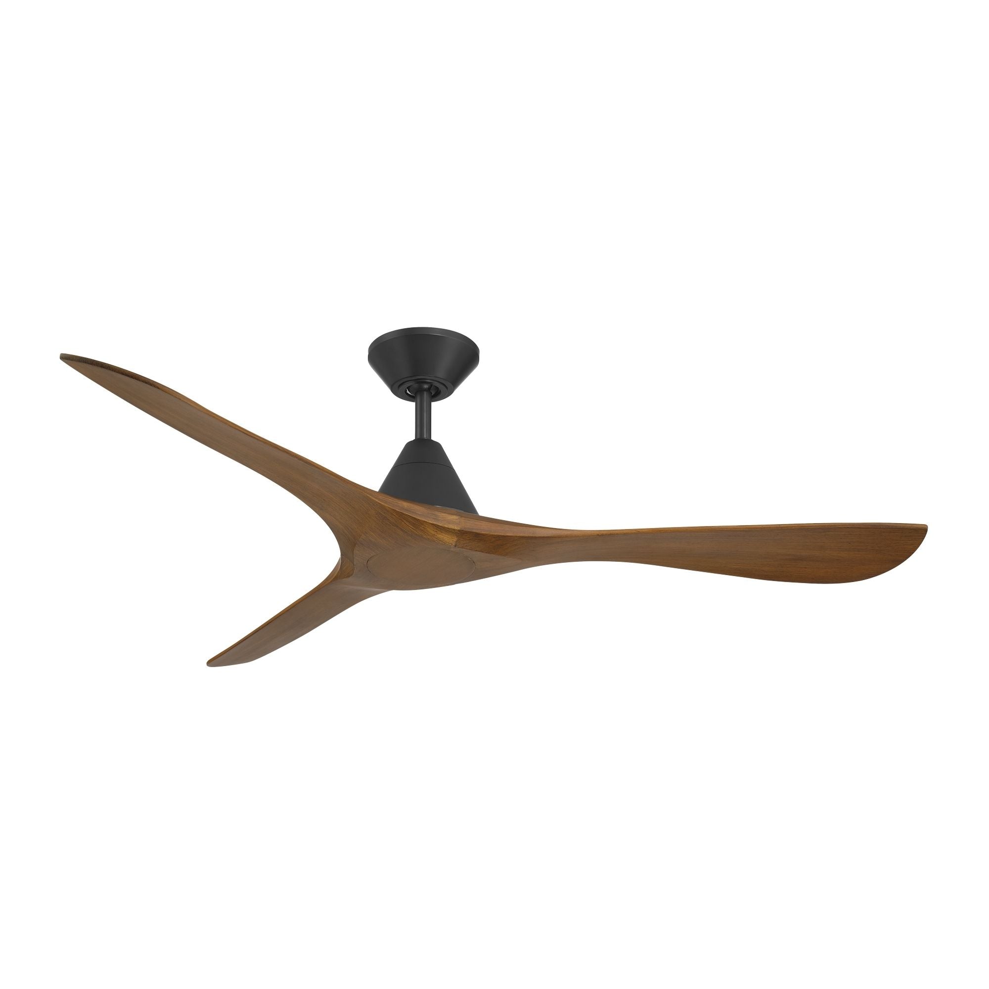 Carve 60" Smart Ceiling Fan, Matte Black with Distressed Koa Blades