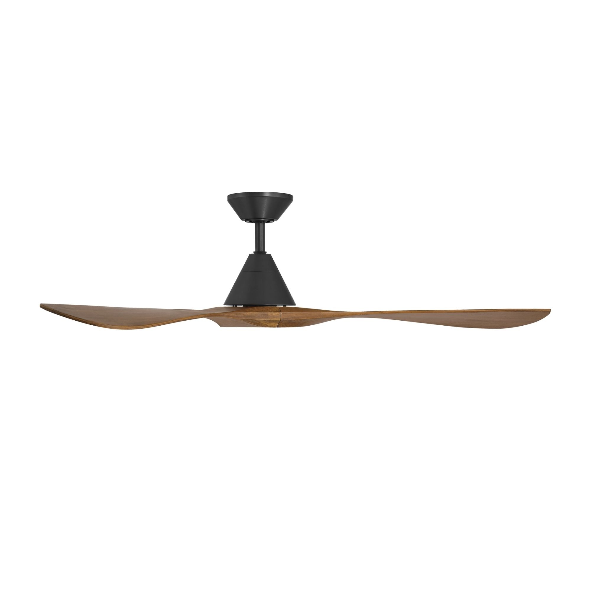 Carve 60" Smart Ceiling Fan, Matte Black with Distressed Koa Blades