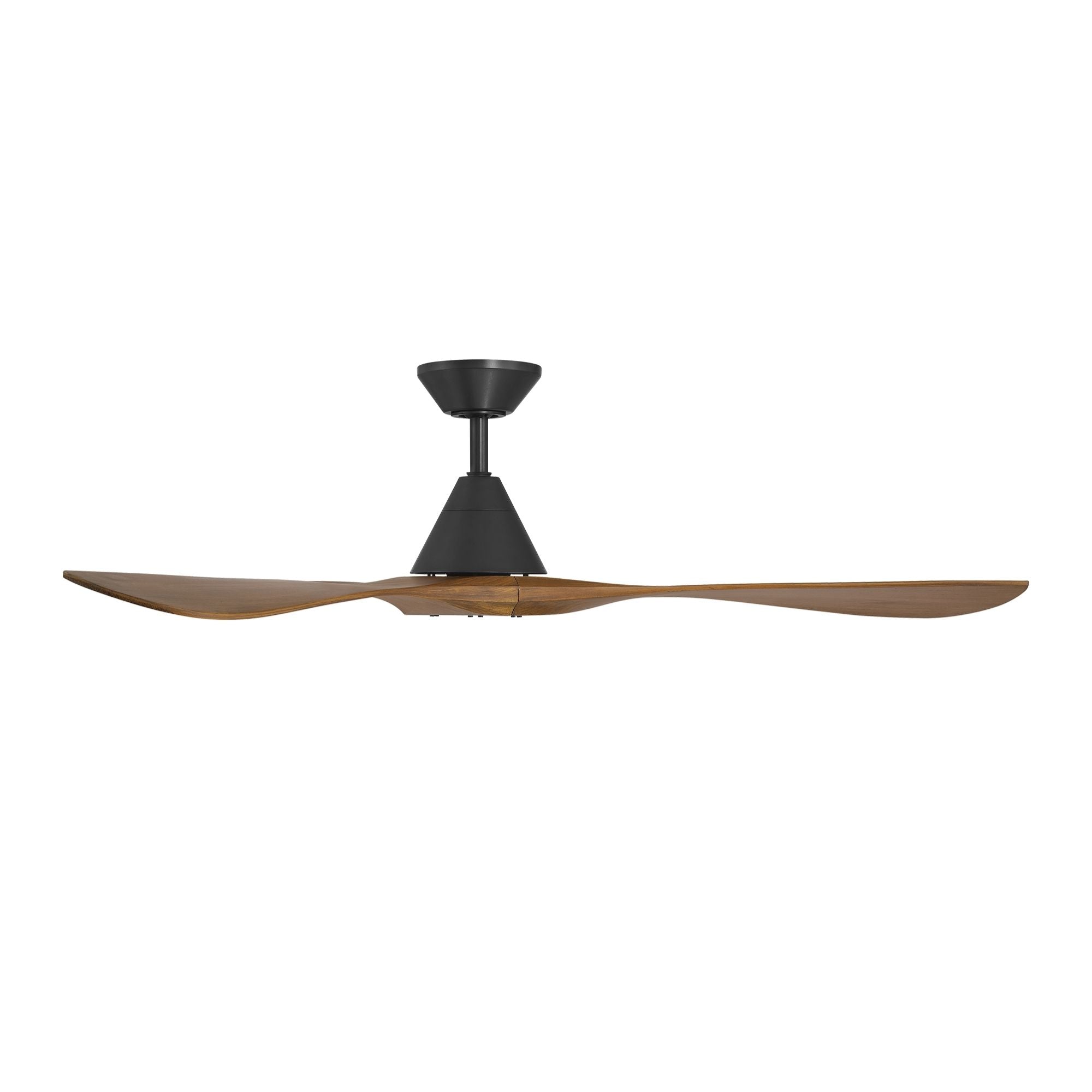 Carve 60" Smart Ceiling Fan, Matte Black with Distressed Koa Blades