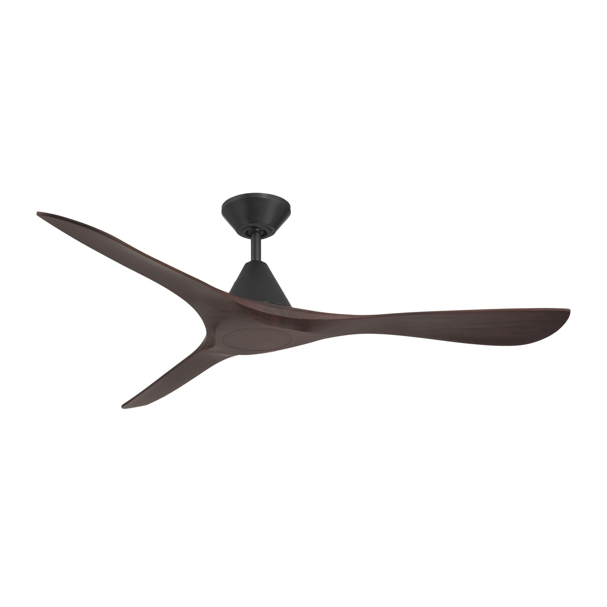Carve 60" Smart Ceiling Fan, Matte Black with Dark Walnut Blades