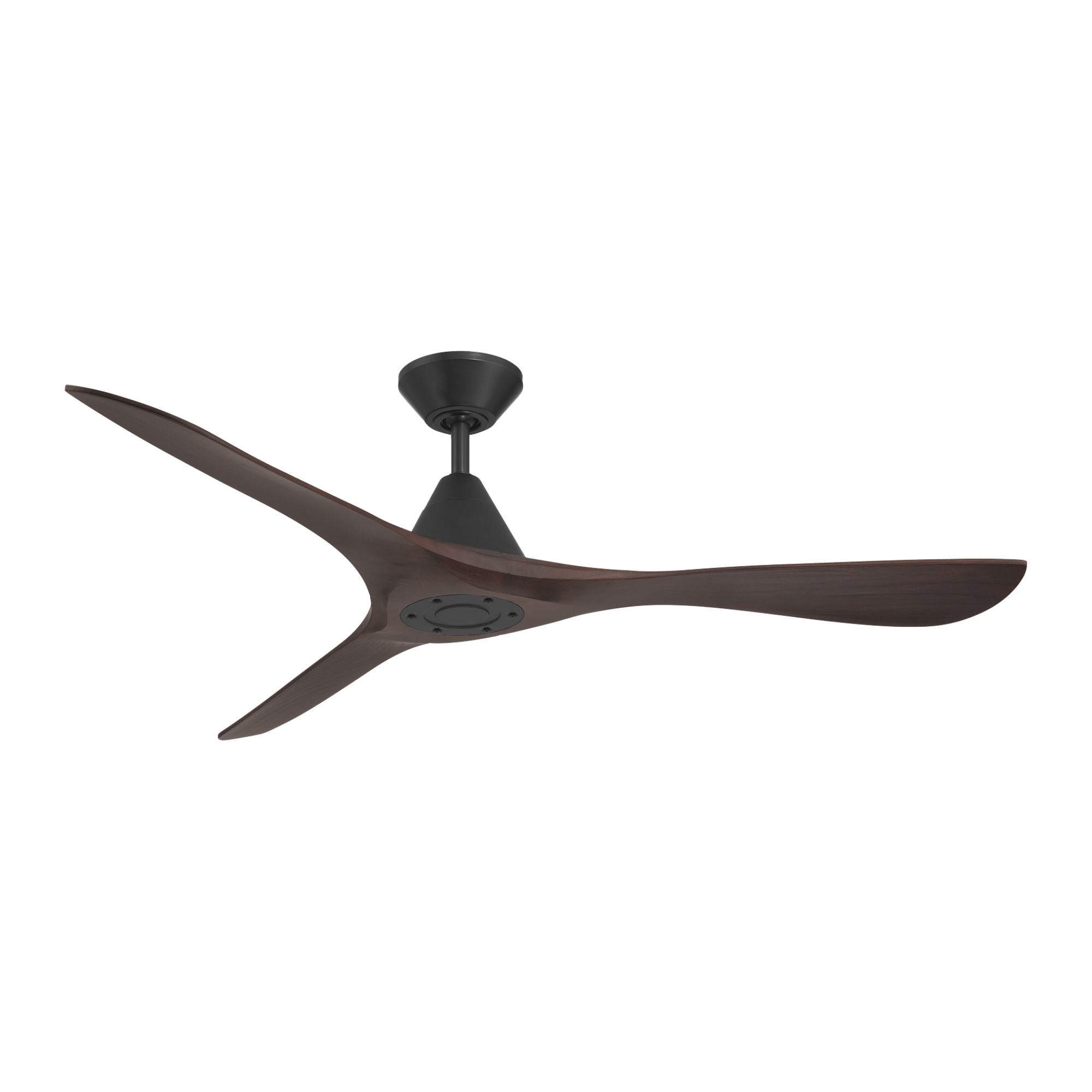 Carve 60" Smart Ceiling Fan, Matte Black with Dark Walnut Blades