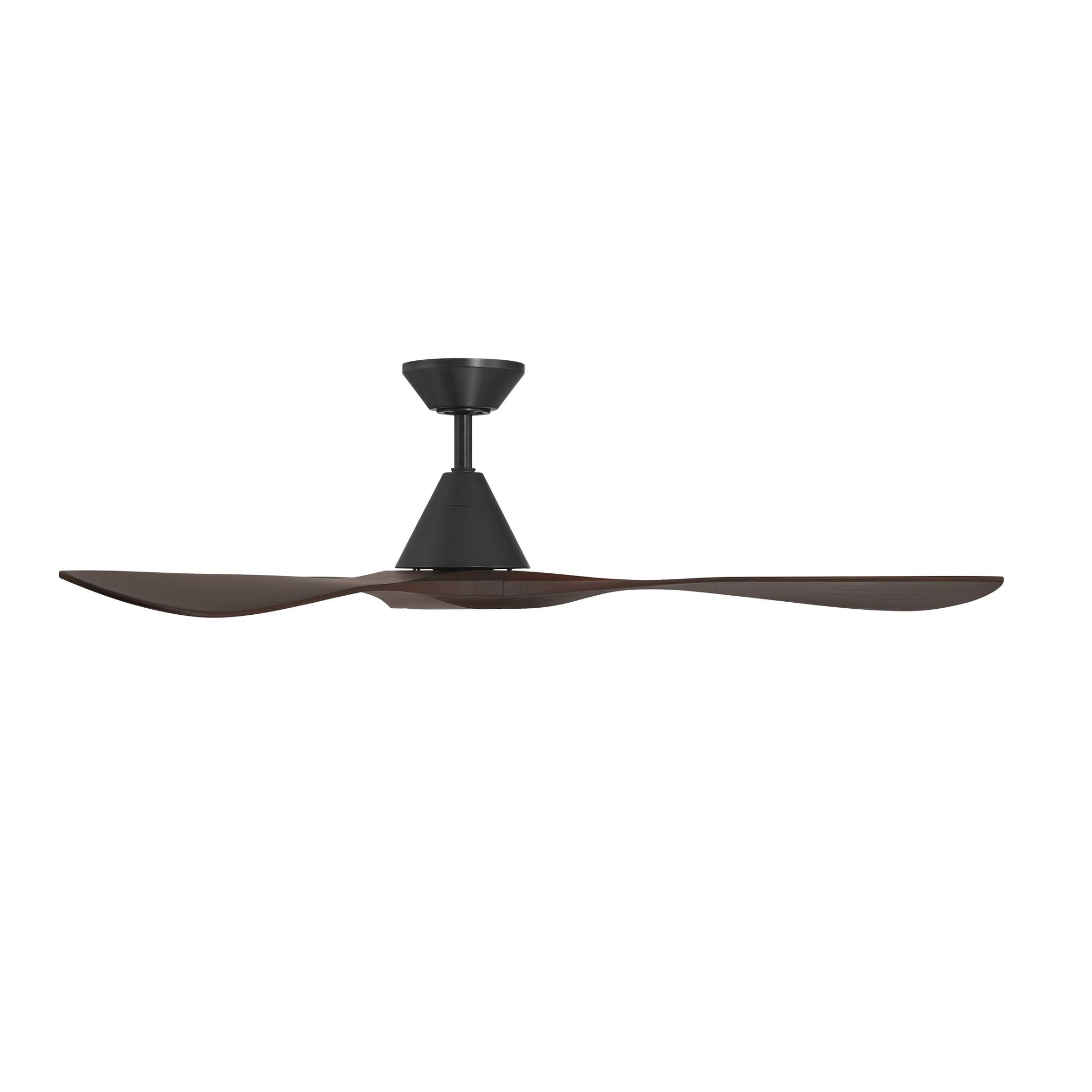 Carve 60" Smart Ceiling Fan, Matte Black with Dark Walnut Blades