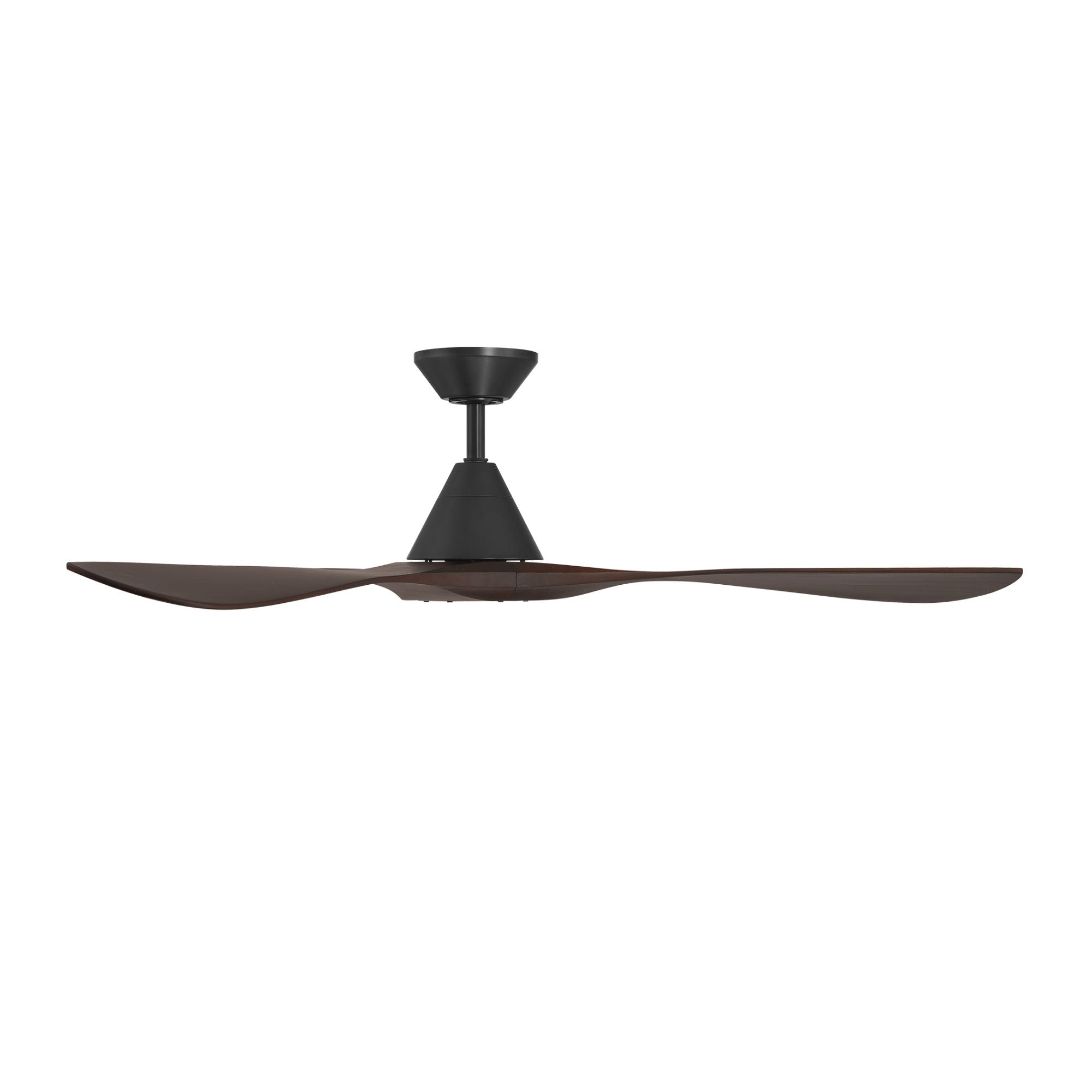 Carve 60" Smart Ceiling Fan, Matte Black with Dark Walnut Blades