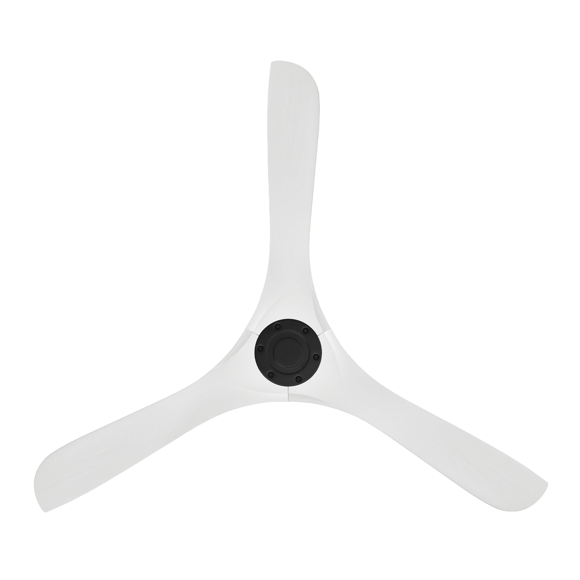 Carve 60" Smart Ceiling Fan, Matte Black with Matte White Blades