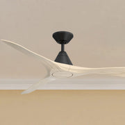 Modern Forms Carve 60" Smart Ceiling Fan, Matte Black with White Oak Blades