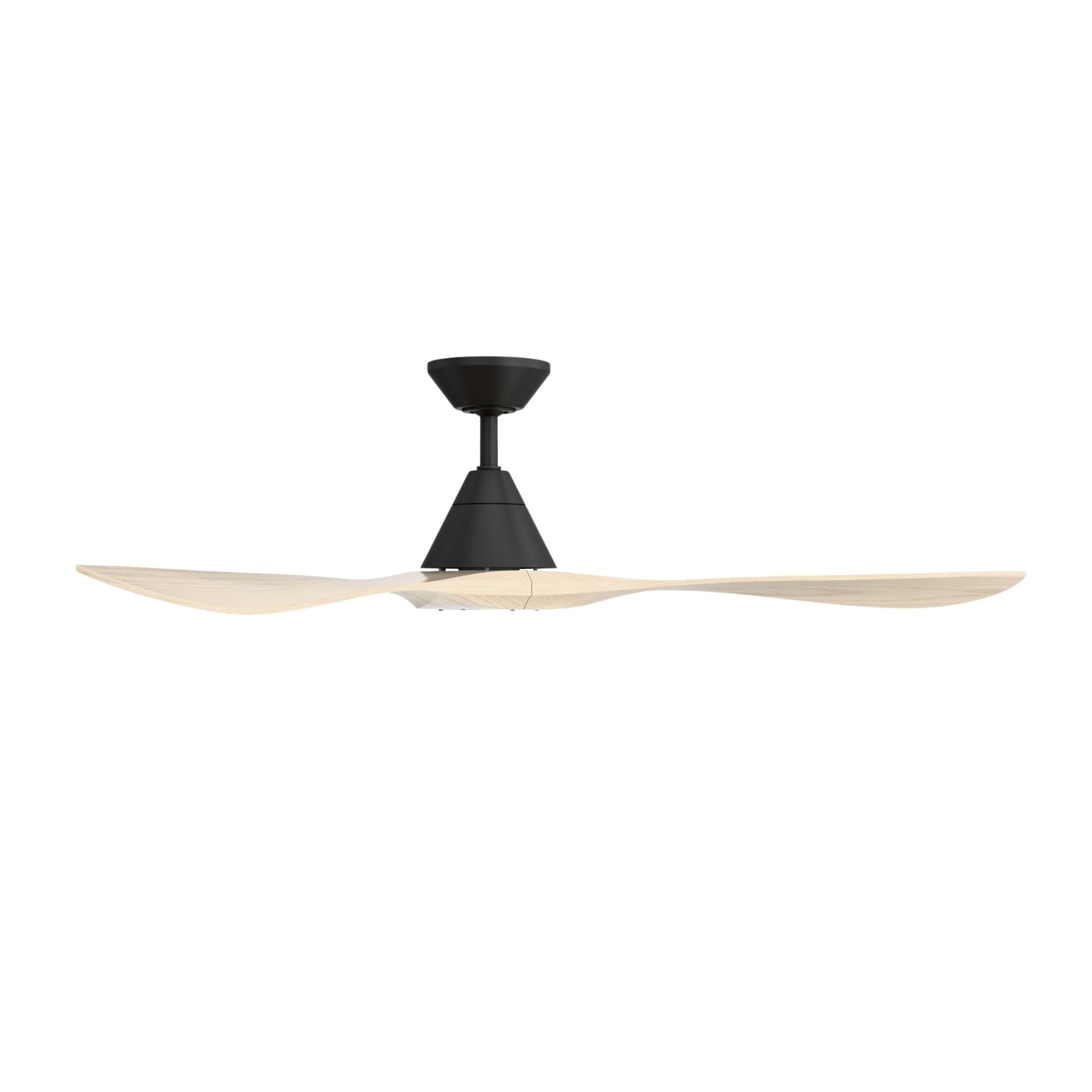 Modern Forms Carve 60" Smart Ceiling Fan, Matte Black with White Oak Blades